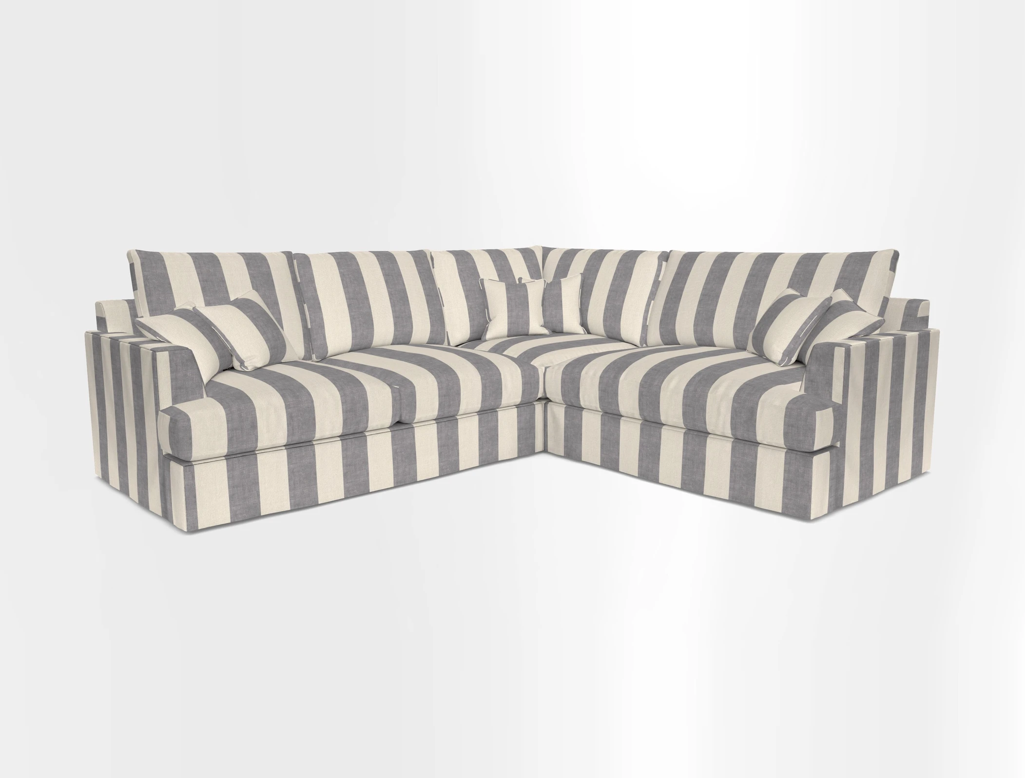 Slingsby Medium Fitted Cover Corner Unit LHF in Two Tone Plain Biscuit.  Loose cover version available