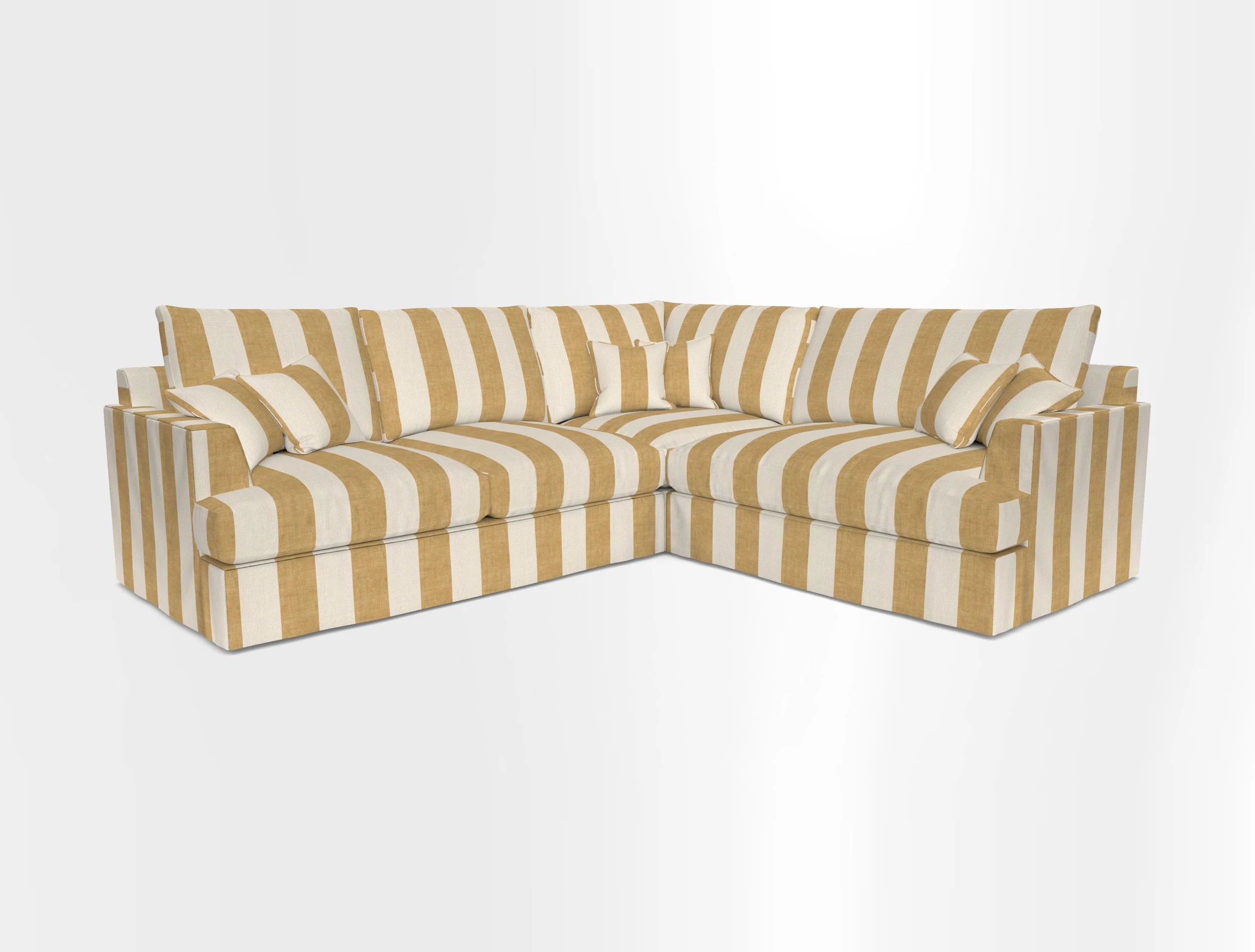 Slingsby Medium Fitted Cover Corner Unit LHF in Two Tone Plain Biscuit.  Loose cover version available