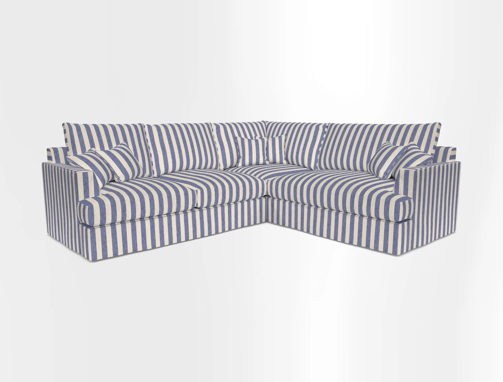 Slingsby Medium Fitted Cover Corner Unit LHF in Two Tone Plain Biscuit.  Loose cover version available