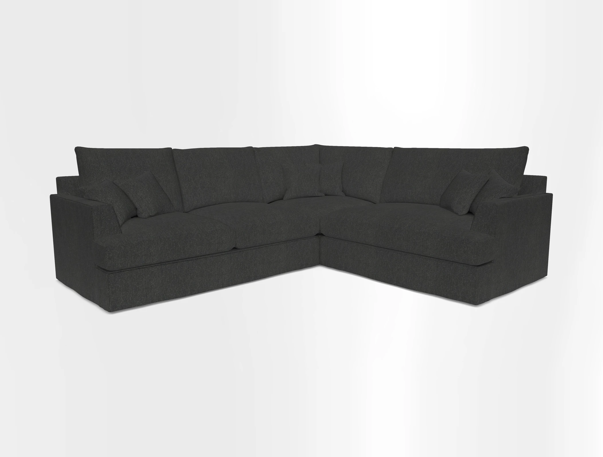 Slingsby Medium Fitted Cover Corner Unit LHF in Two Tone Plain Biscuit.  Loose cover version available