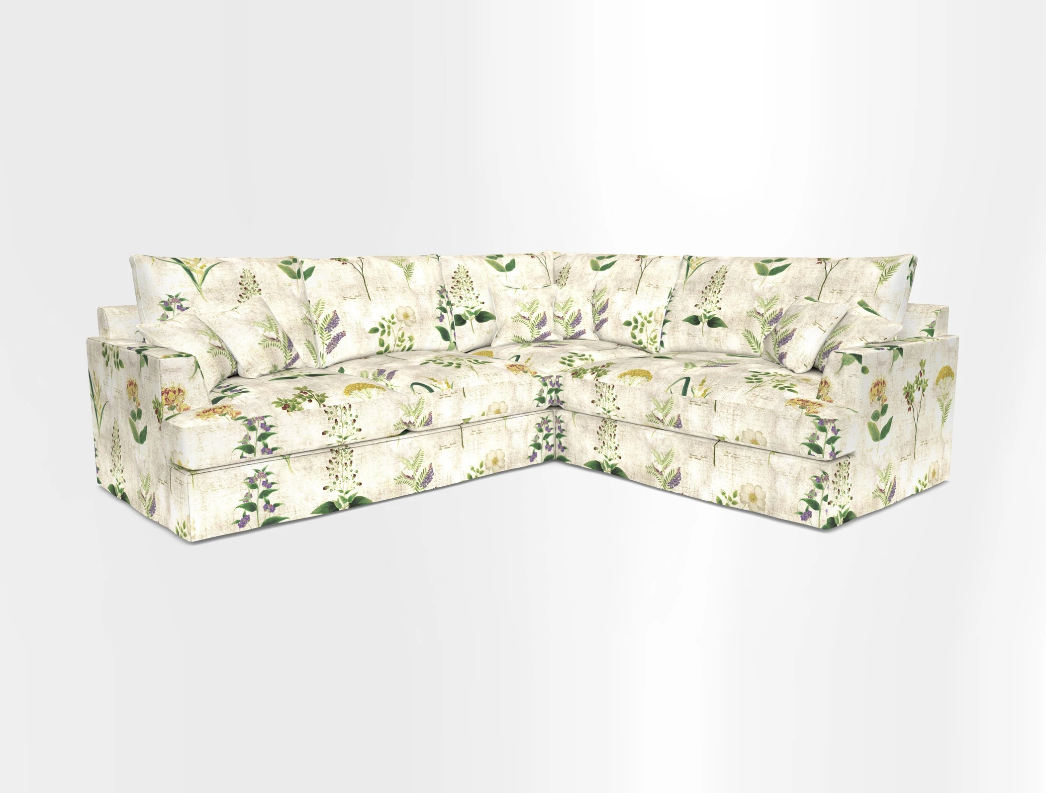 Slingsby Medium Fitted Cover Corner Unit LHF in Two Tone Plain Biscuit.  Loose cover version available