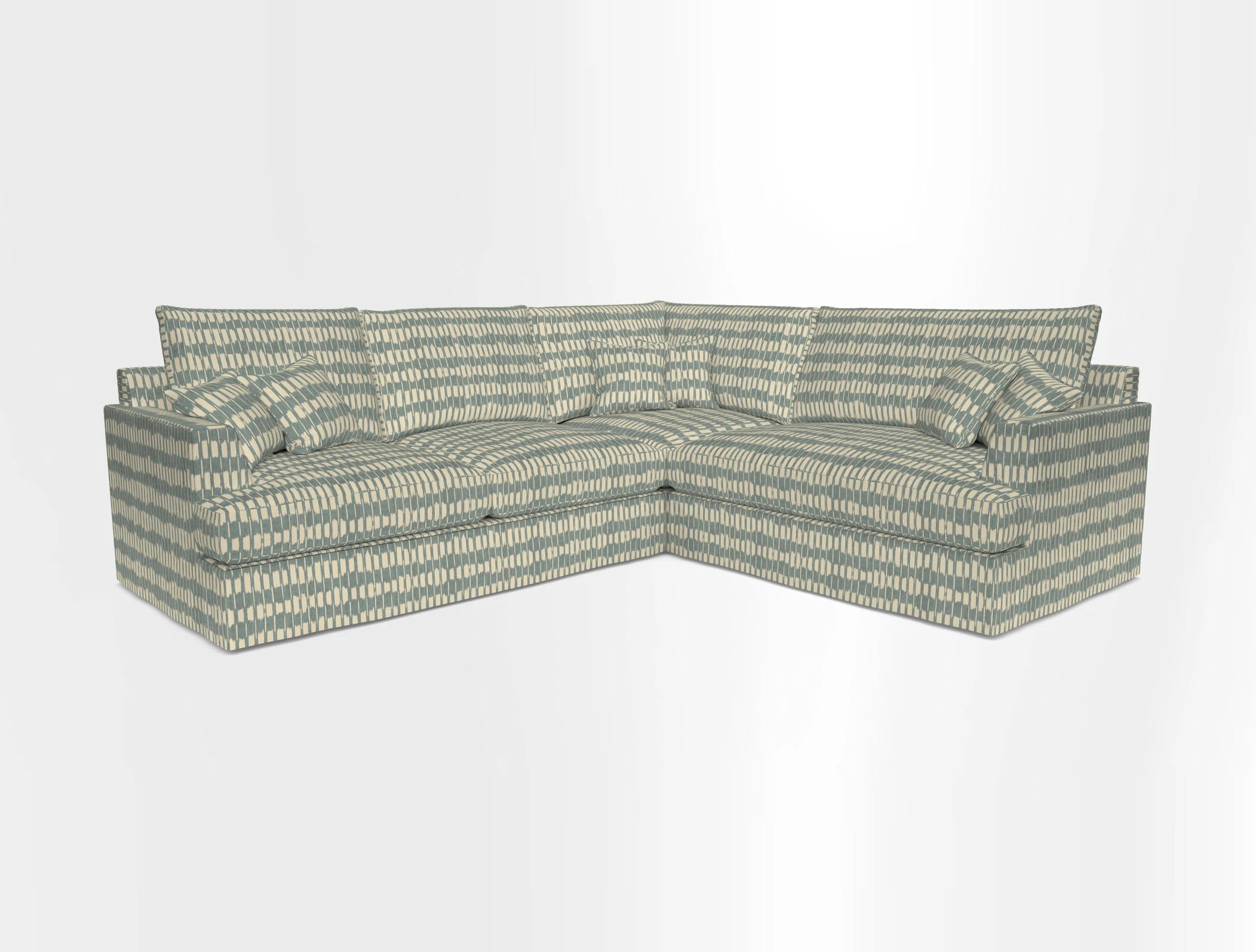 Slingsby Medium Fitted Cover Corner Unit LHF in Two Tone Plain Biscuit.  Loose cover version available