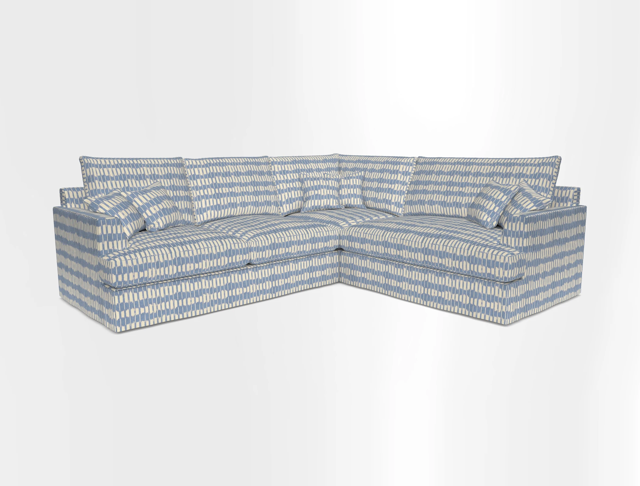 Slingsby Medium Fitted Cover Corner Unit LHF in Two Tone Plain Biscuit.  Loose cover version available