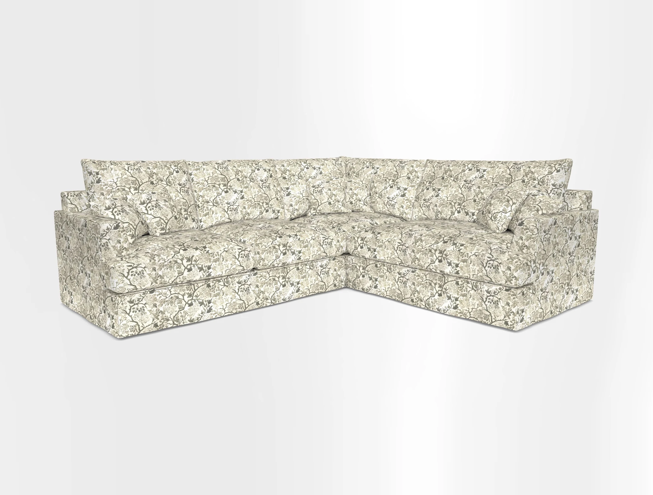 Slingsby Medium Fitted Cover Corner Unit LHF in Two Tone Plain Biscuit.  Loose cover version available