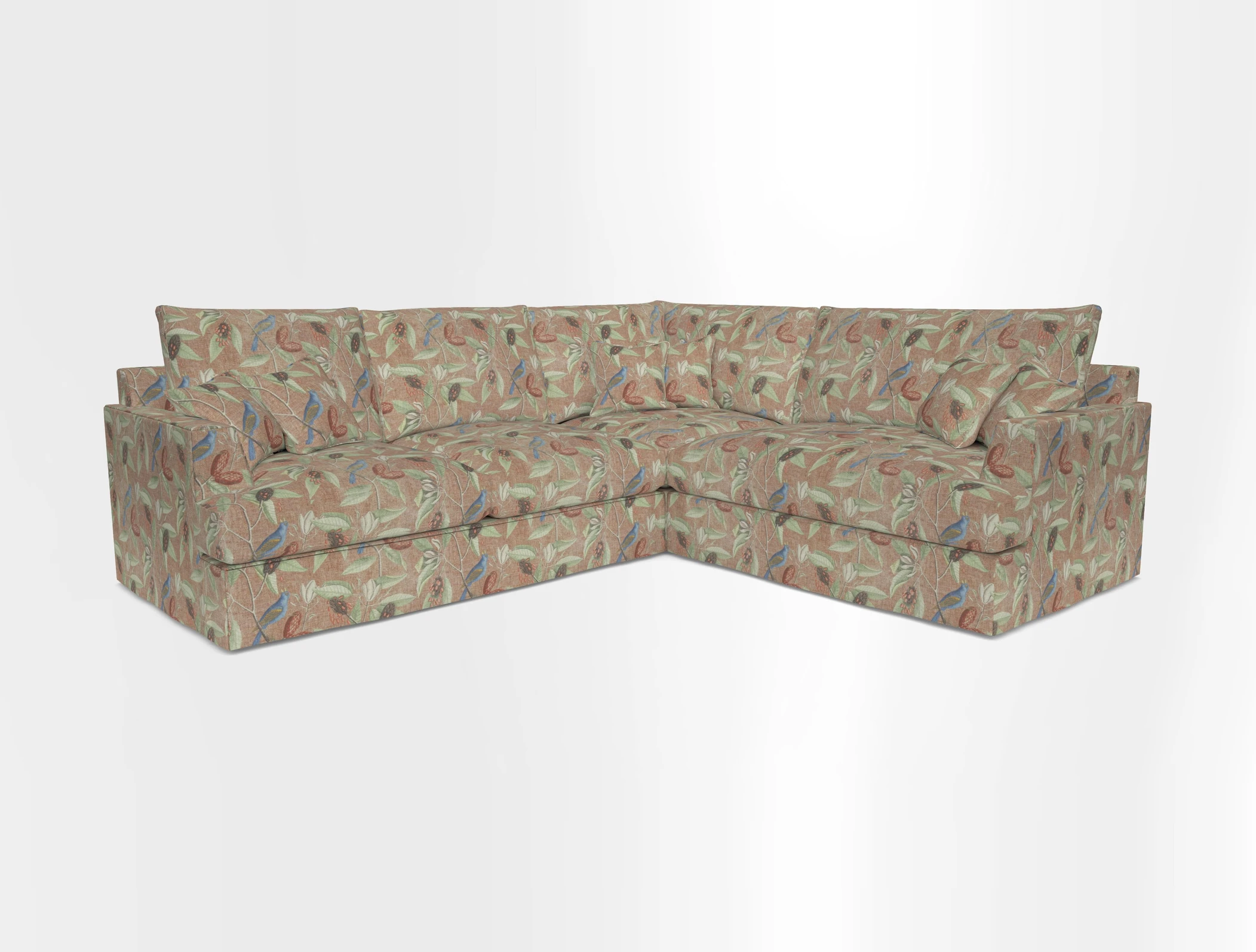 Slingsby Medium Fitted Cover Corner Unit LHF in Two Tone Plain Biscuit.  Loose cover version available