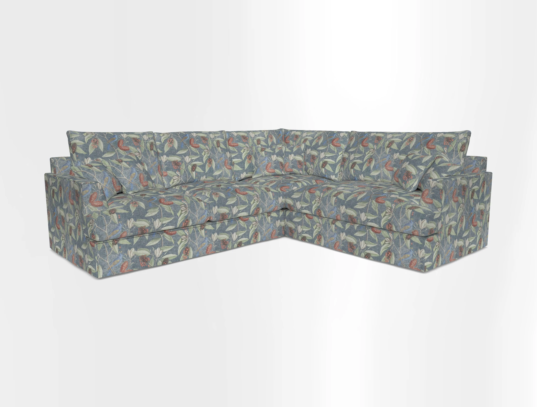 Slingsby Medium Fitted Cover Corner Unit LHF in Two Tone Plain Biscuit.  Loose cover version available