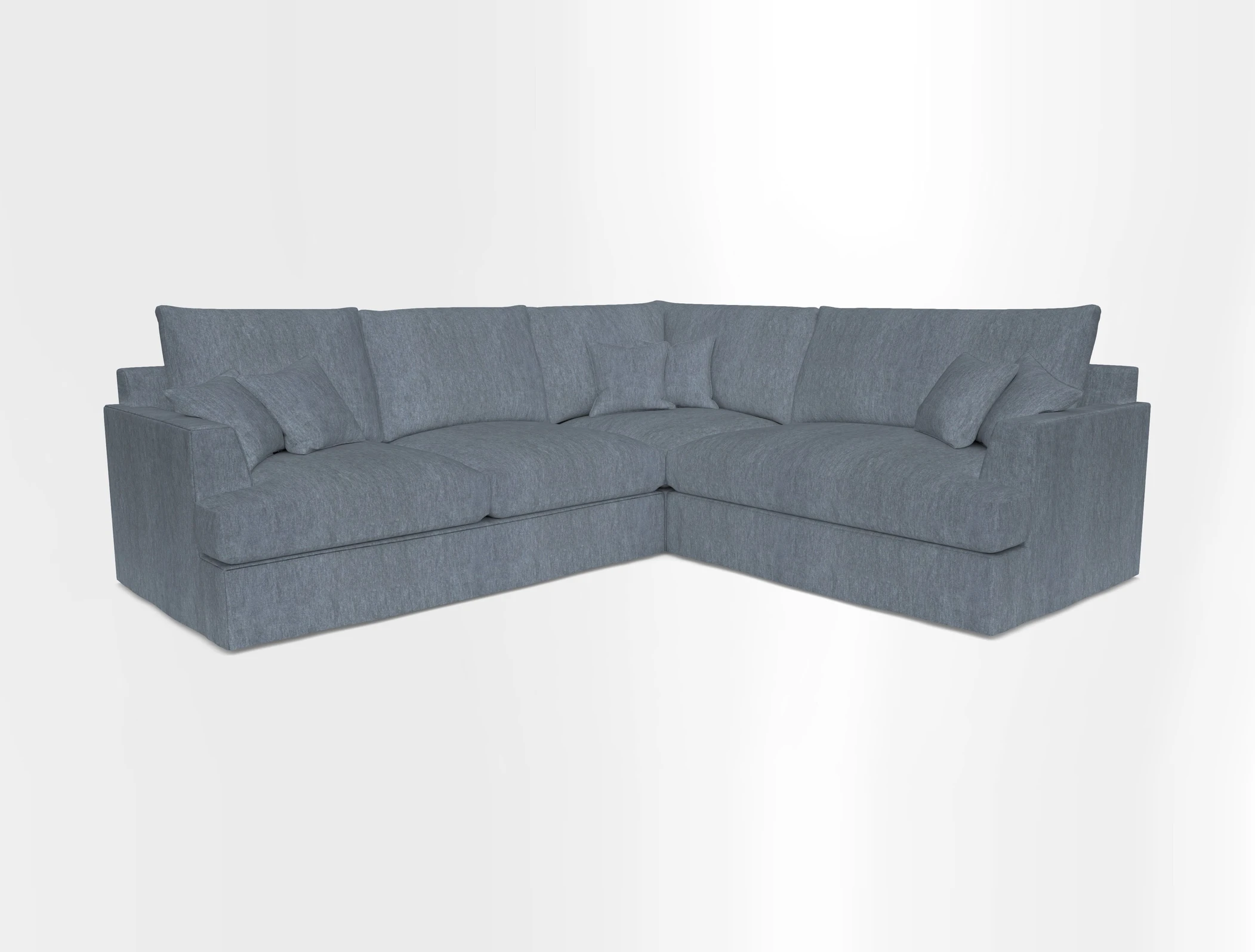 Slingsby Medium Fitted Cover Corner Unit LHF in Two Tone Plain Biscuit.  Loose cover version available