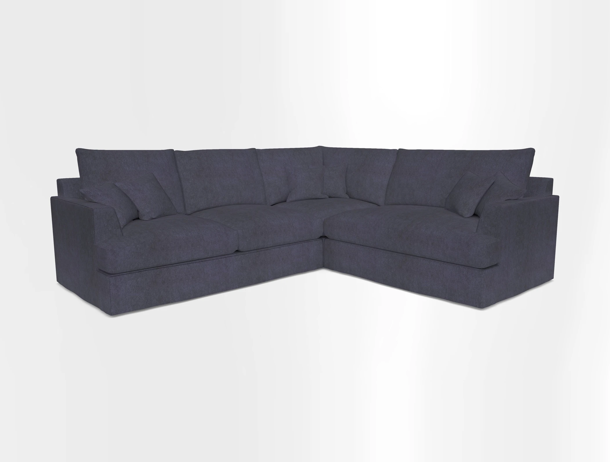 Slingsby Medium Fitted Cover Corner Unit LHF in Two Tone Plain Biscuit.  Loose cover version available