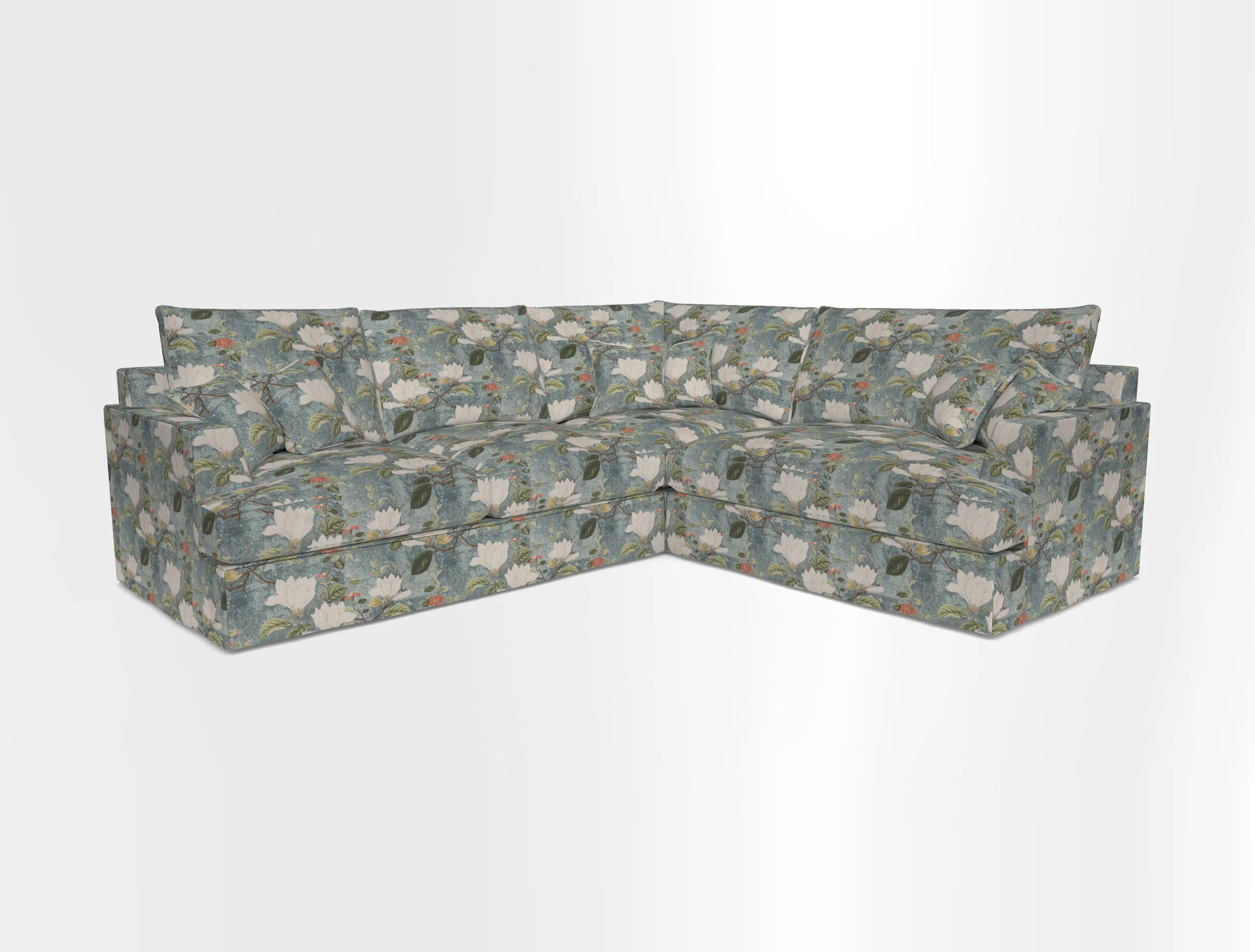 Slingsby Medium Fitted Cover Corner Unit LHF in Two Tone Plain Biscuit.  Loose cover version available