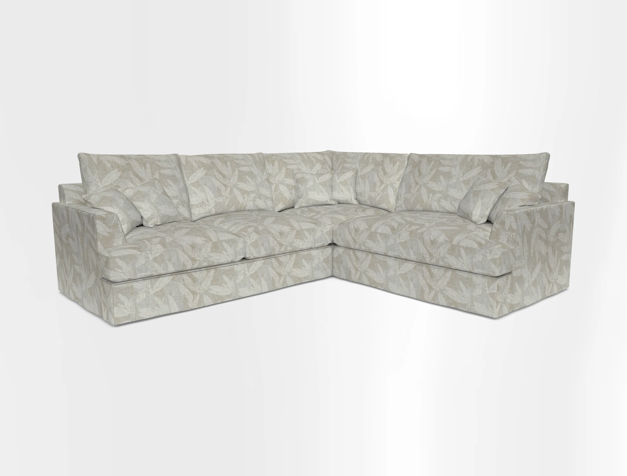 Slingsby Medium Fitted Cover Corner Unit LHF in Two Tone Plain Biscuit.  Loose cover version available