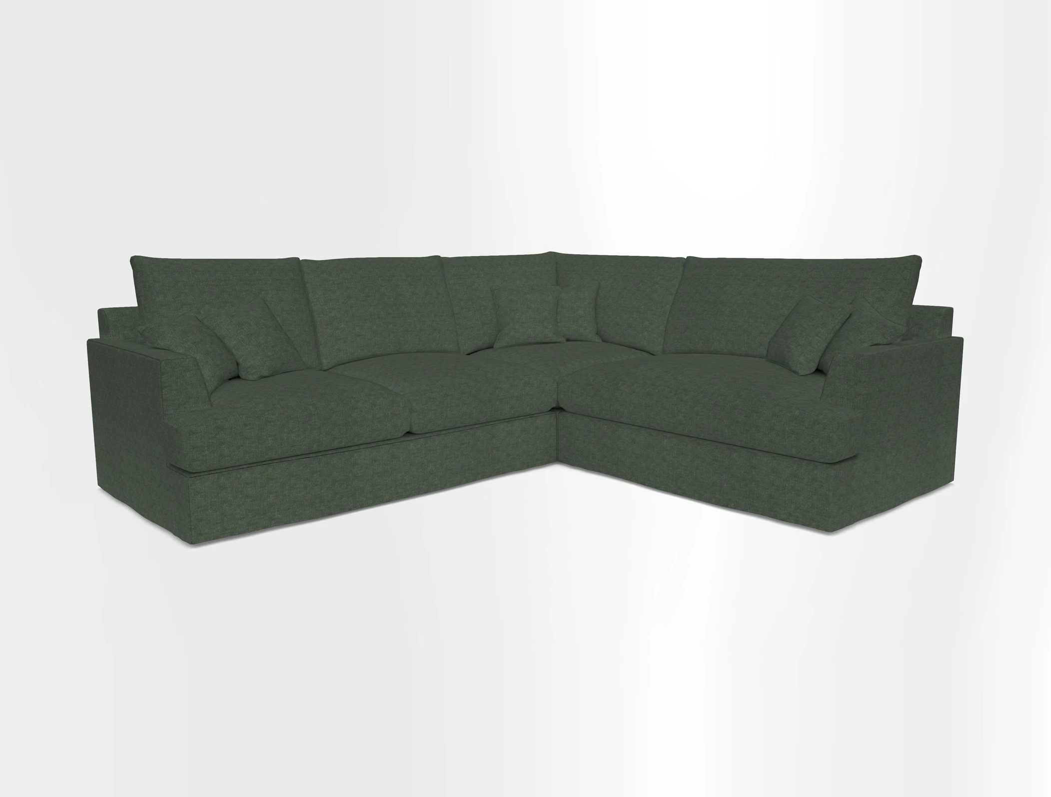 Slingsby Medium Fitted Cover Corner Unit LHF in Two Tone Plain Biscuit.  Loose cover version available
