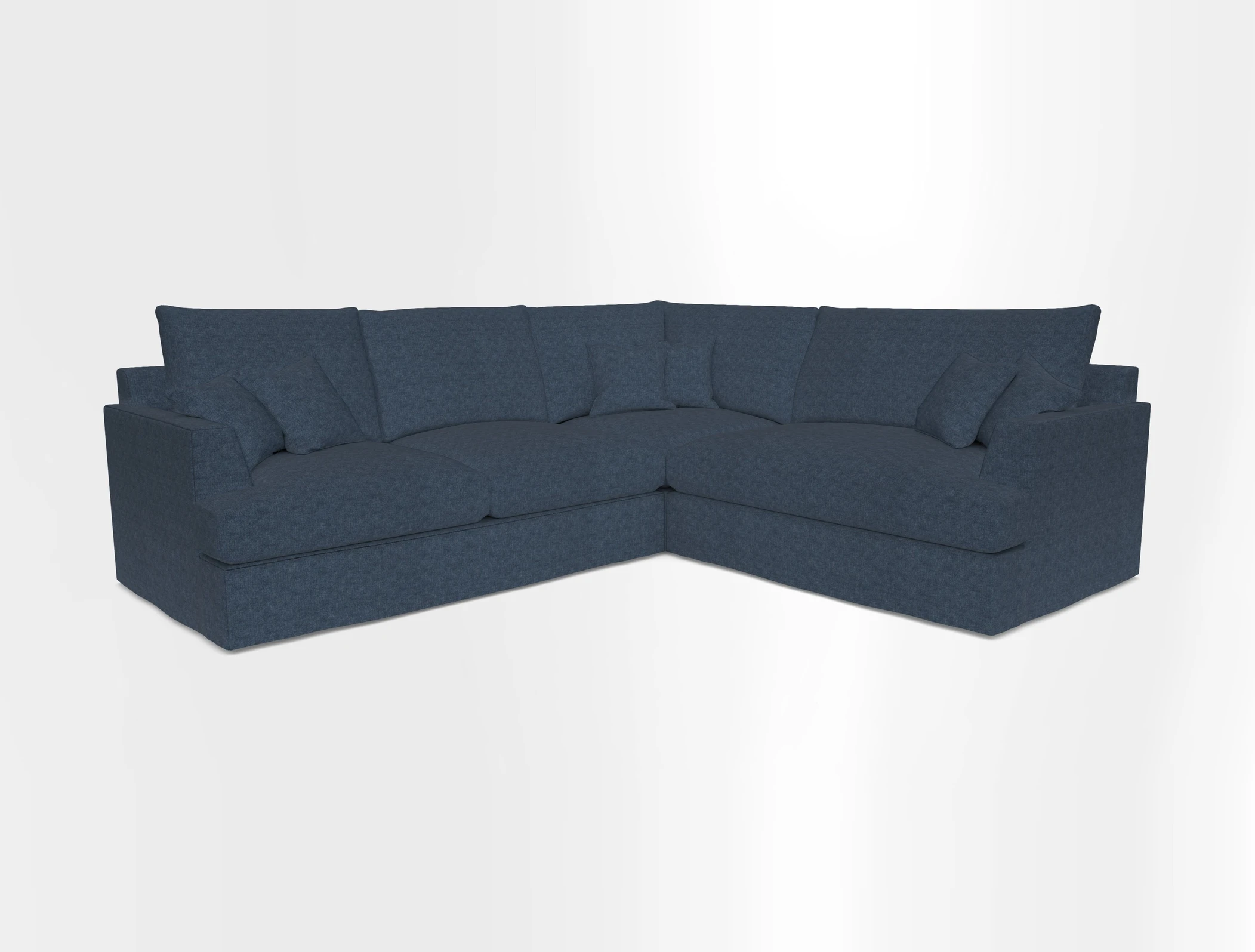 Slingsby Medium Fitted Cover Corner Unit LHF in Two Tone Plain Biscuit.  Loose cover version available