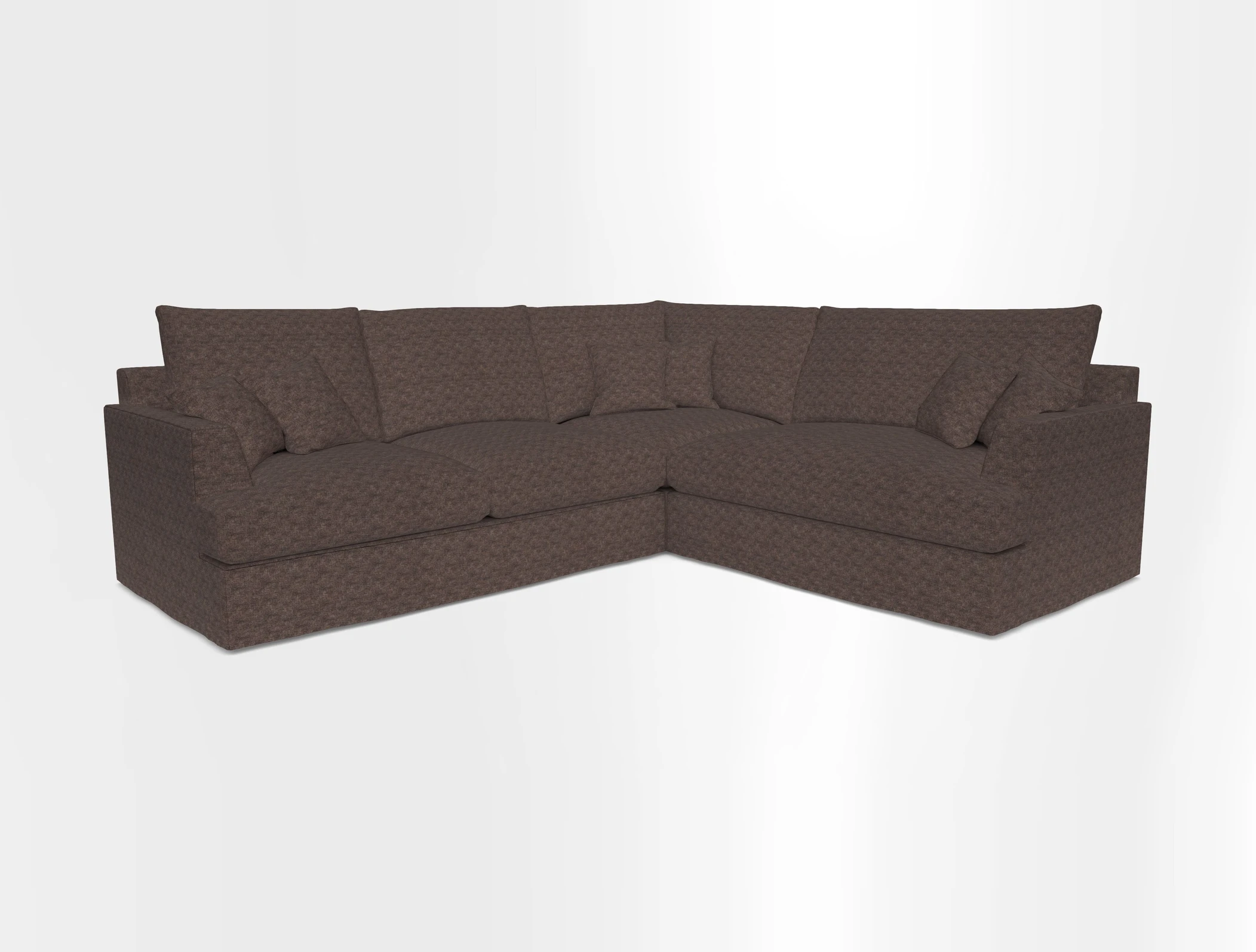 Slingsby Medium Fitted Cover Corner Unit LHF in Two Tone Plain Biscuit.  Loose cover version available
