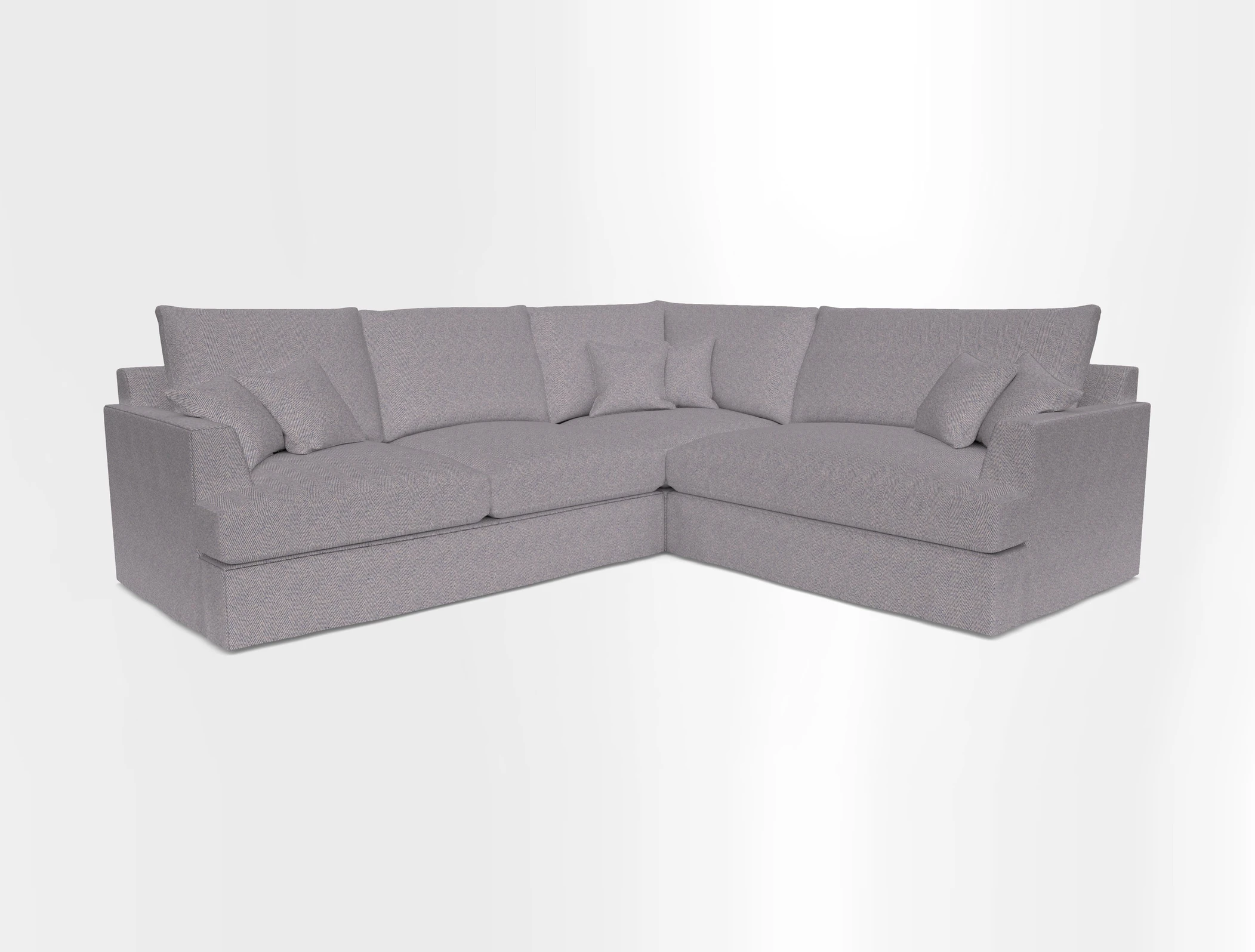 Slingsby Medium Fitted Cover Corner Unit LHF in Two Tone Plain Biscuit.  Loose cover version available