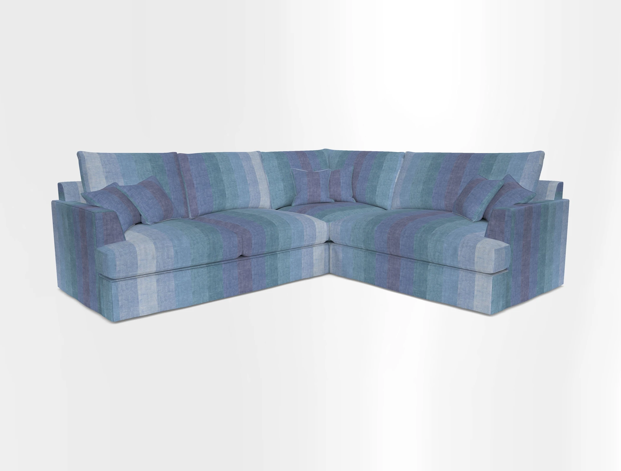 Slingsby Medium Fitted Cover Corner Unit LHF in Two Tone Plain Biscuit.  Loose cover version available