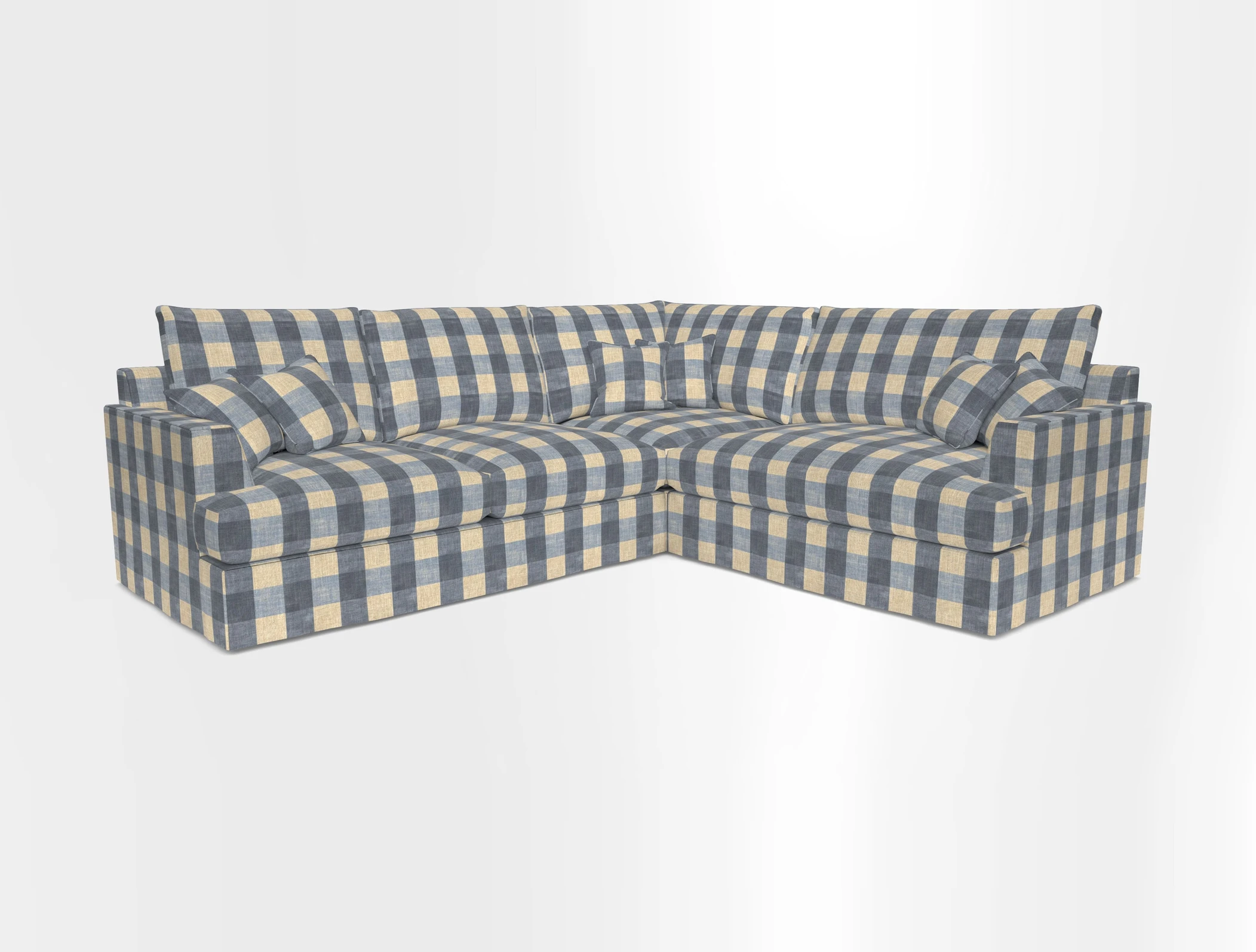 Slingsby Medium Fitted Cover Corner Unit LHF in Two Tone Plain Biscuit.  Loose cover version available