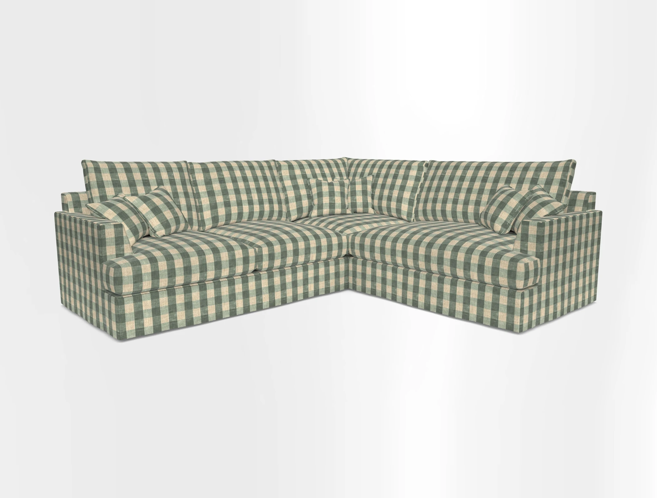 Slingsby Medium Fitted Cover Corner Unit LHF in Two Tone Plain Biscuit.  Loose cover version available