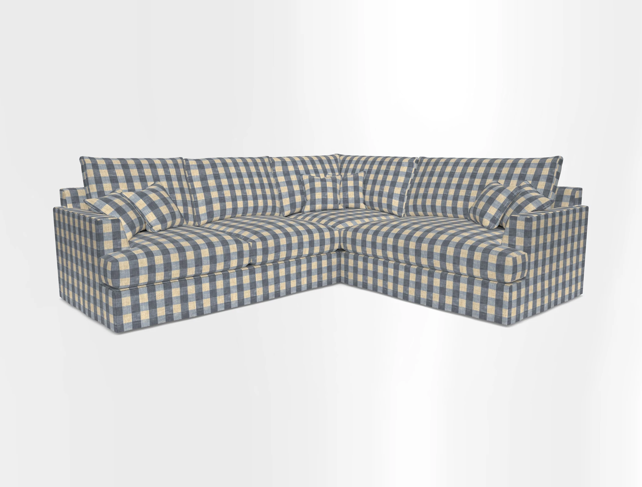 Slingsby Medium Fitted Cover Corner Unit LHF in Two Tone Plain Biscuit.  Loose cover version available