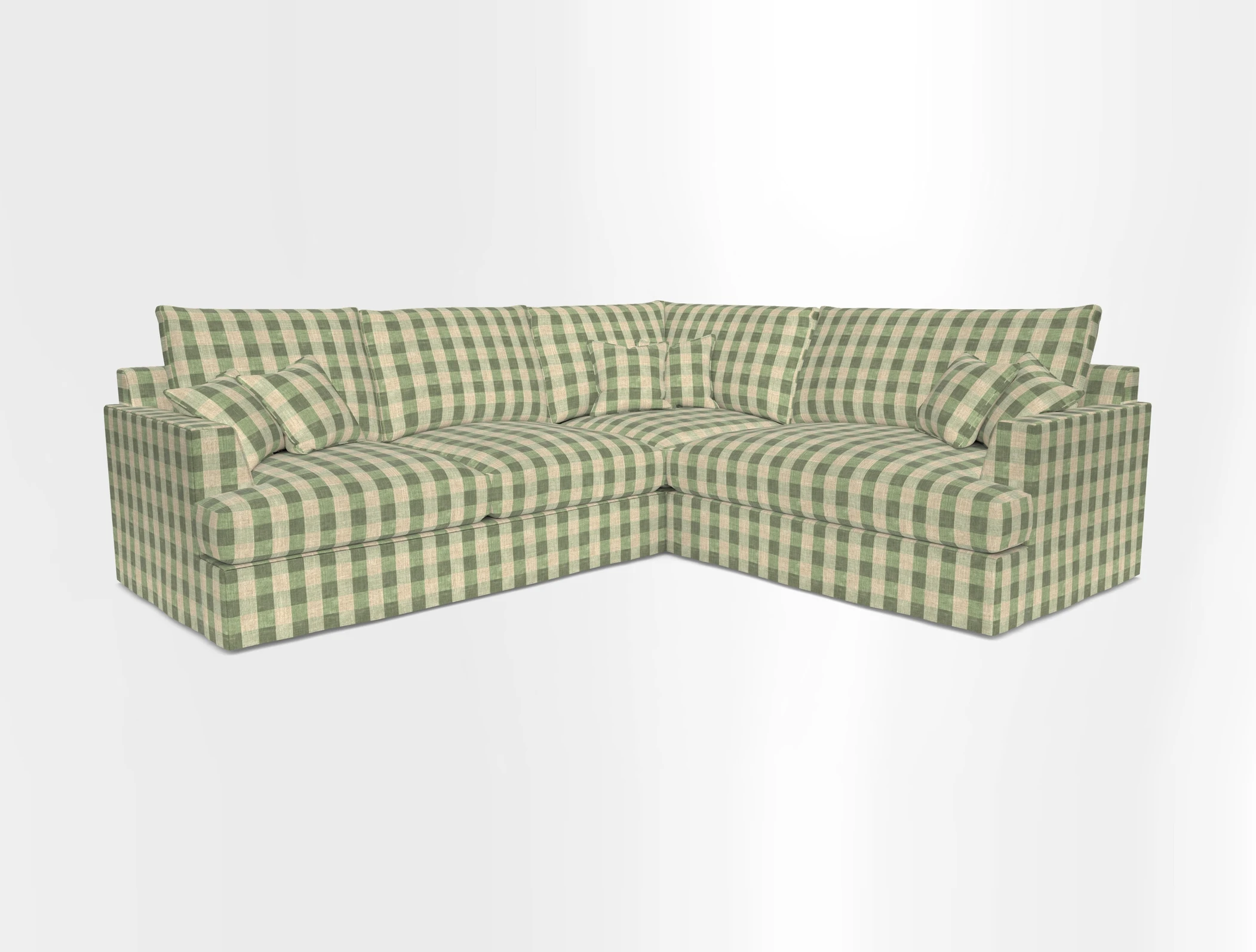 Slingsby Medium Fitted Cover Corner Unit LHF in Two Tone Plain Biscuit.  Loose cover version available