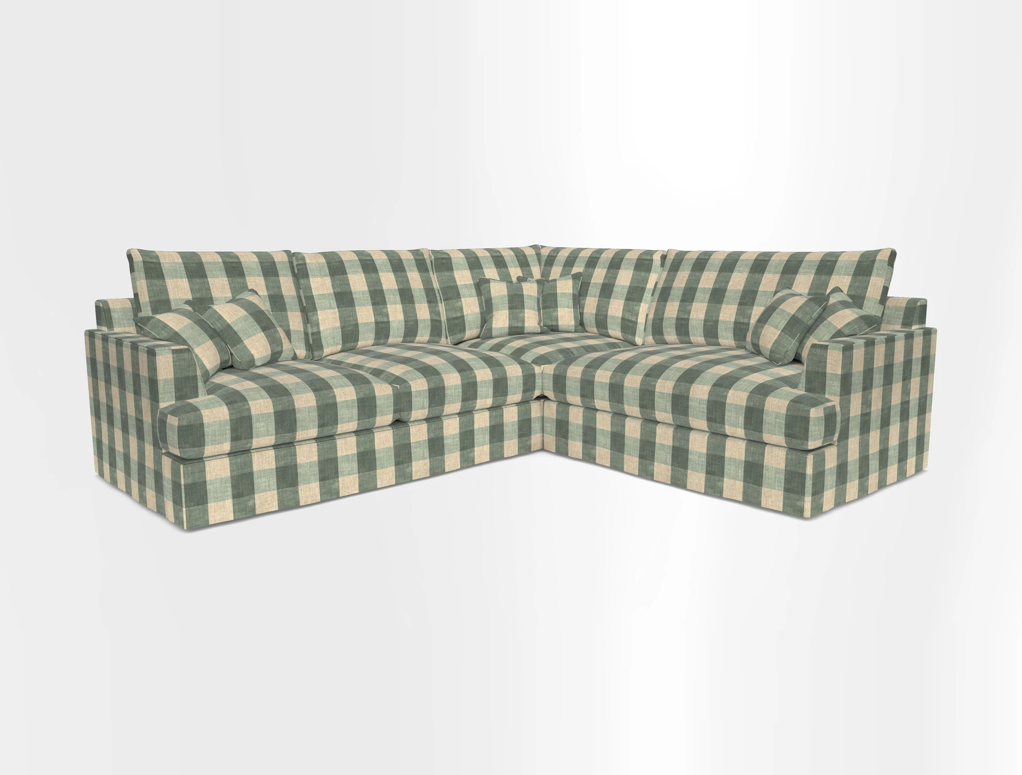 Slingsby Medium Fitted Cover Corner Unit LHF in Two Tone Plain Biscuit.  Loose cover version available