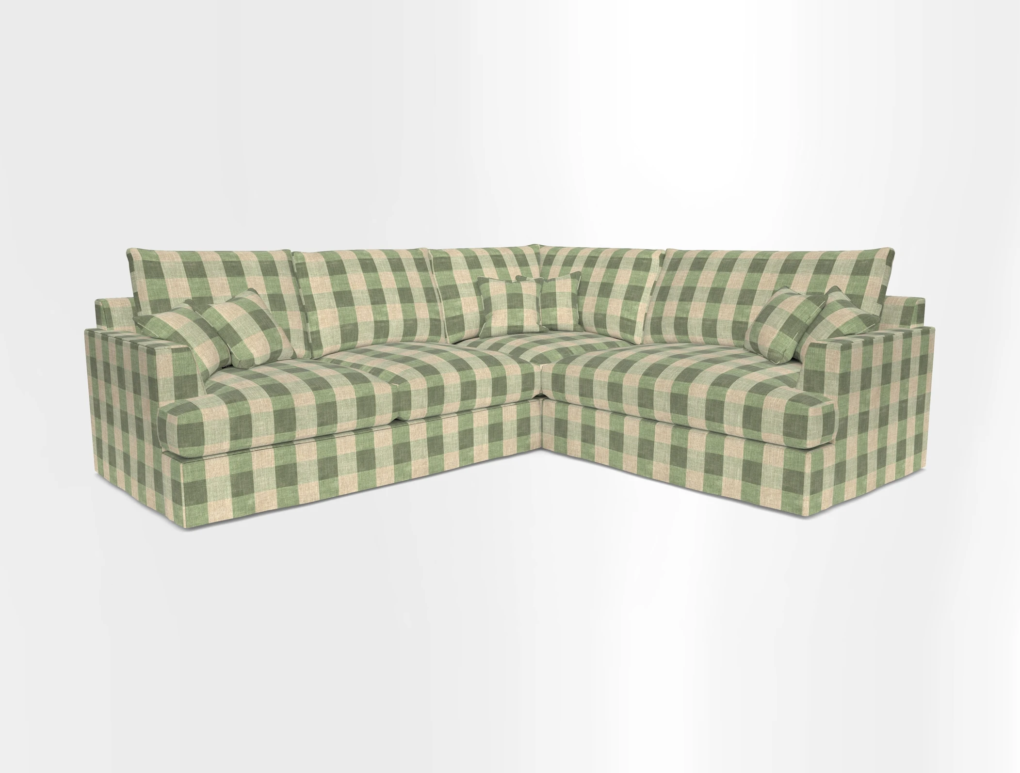 Slingsby Medium Fitted Cover Corner Unit LHF in Two Tone Plain Biscuit.  Loose cover version available
