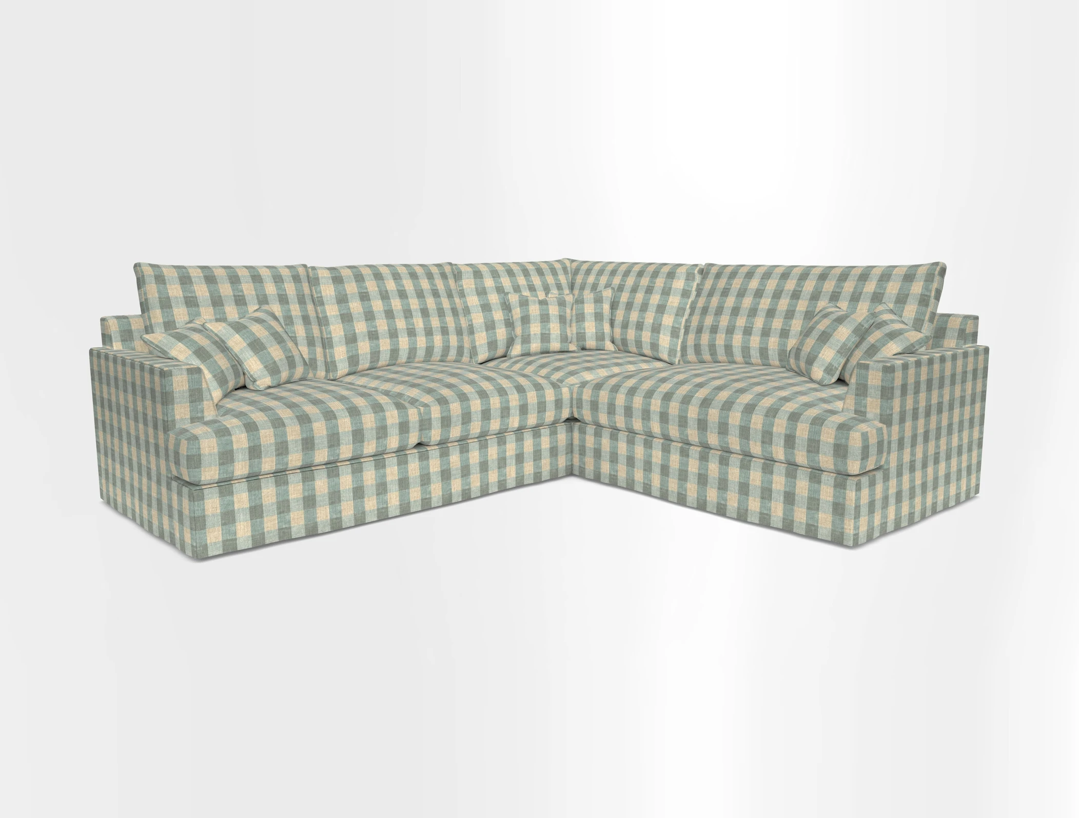 Slingsby Medium Fitted Cover Corner Unit LHF in Two Tone Plain Biscuit.  Loose cover version available