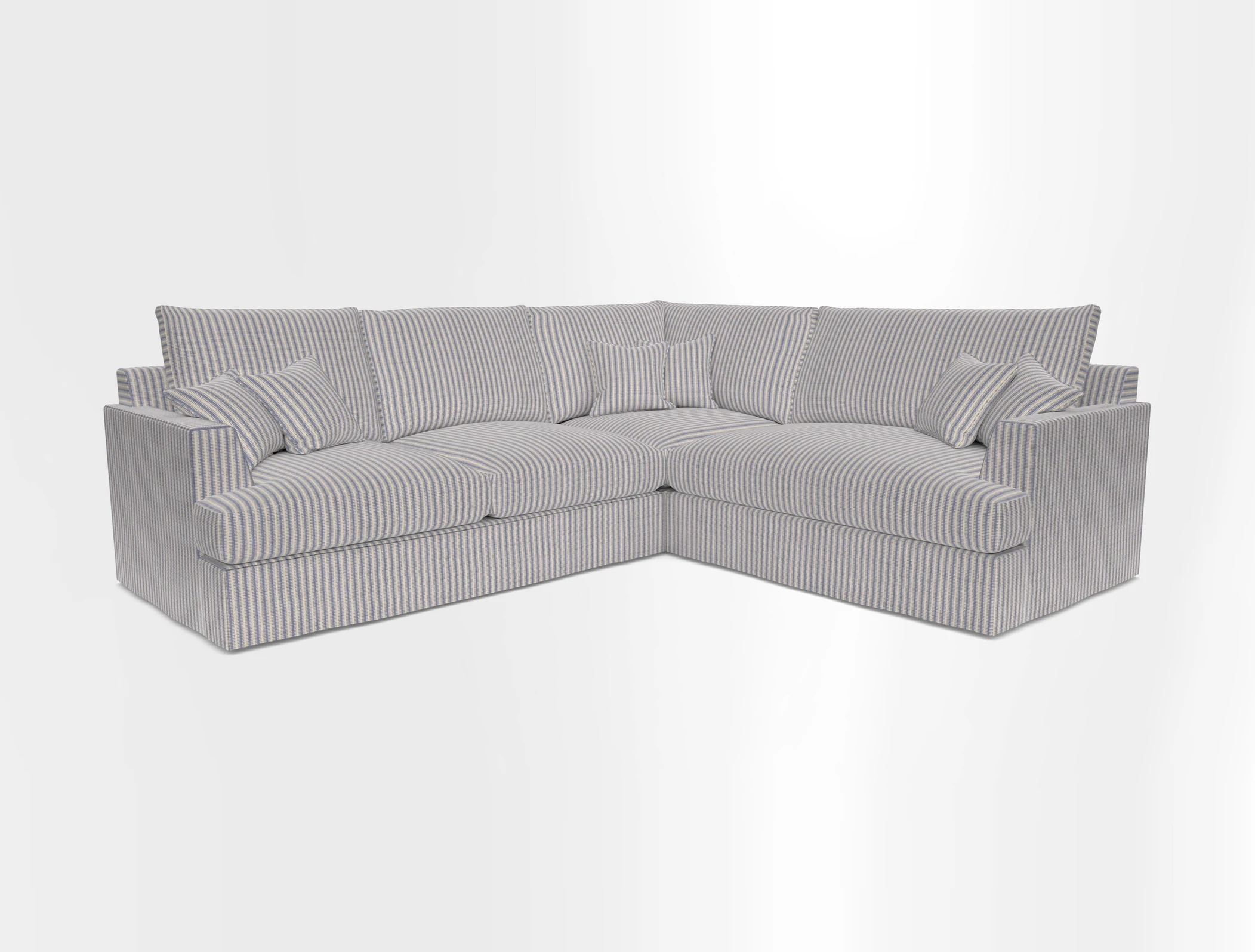 Slingsby Medium Fitted Cover Corner Unit LHF in Two Tone Plain Biscuit.  Loose cover version available