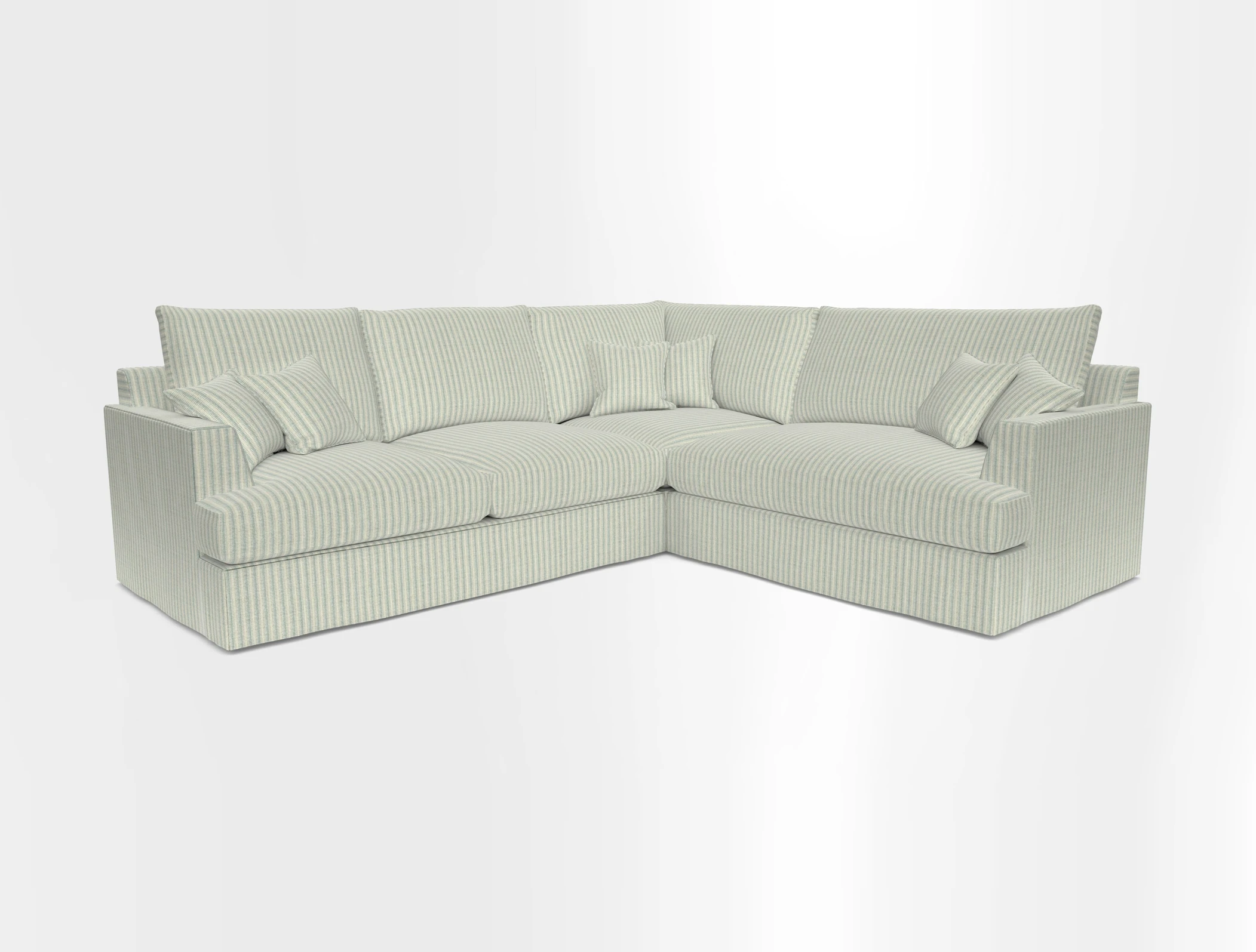 Slingsby Medium Fitted Cover Corner Unit LHF in Two Tone Plain Biscuit.  Loose cover version available