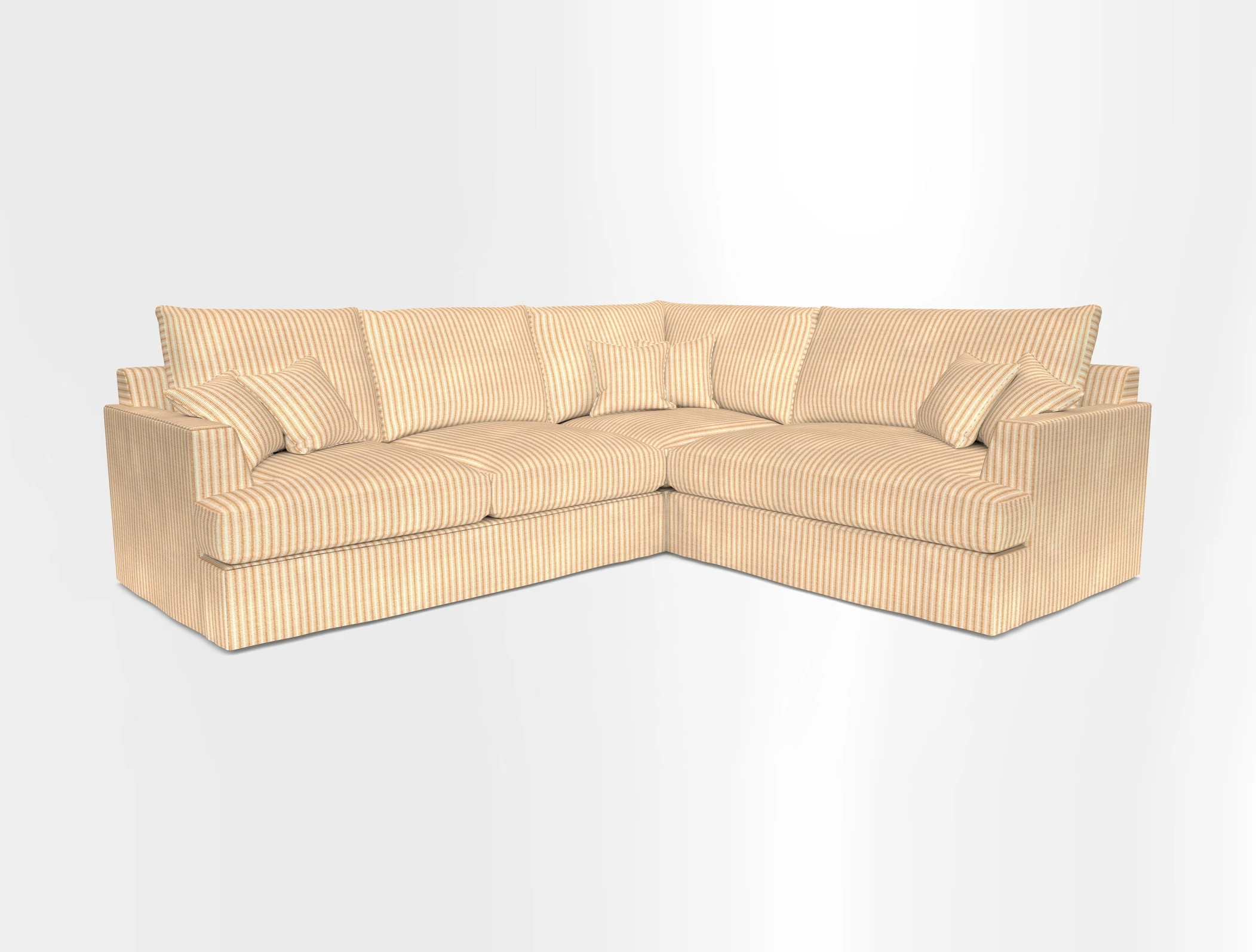 Slingsby Medium Fitted Cover Corner Unit LHF in Two Tone Plain Biscuit.  Loose cover version available