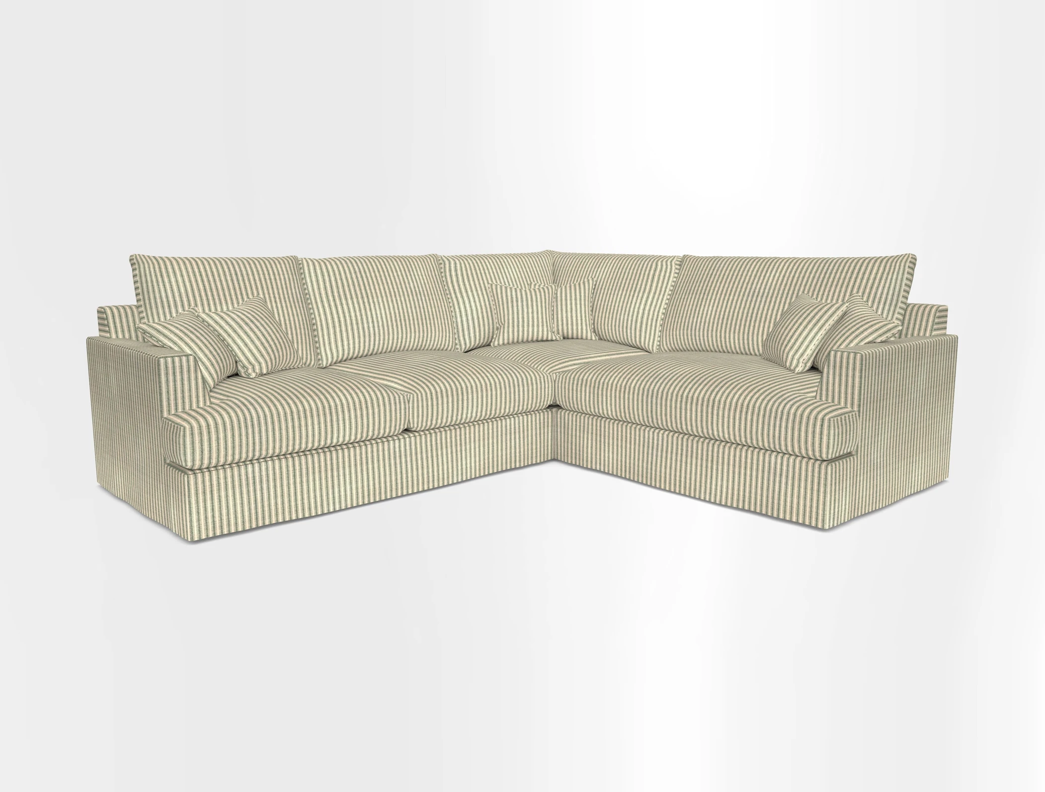 Slingsby Medium Fitted Cover Corner Unit LHF in Two Tone Plain Biscuit.  Loose cover version available