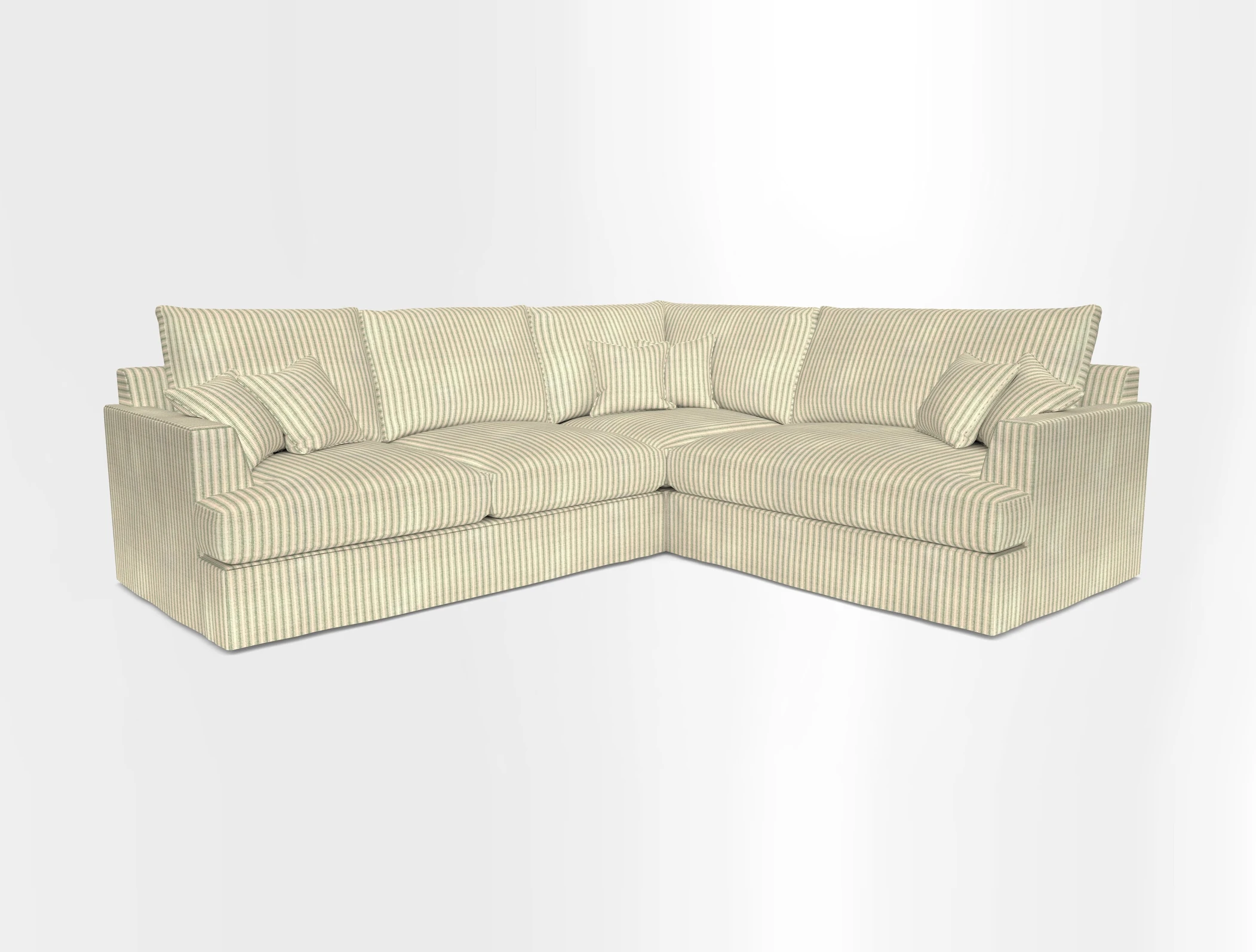 Slingsby Medium Fitted Cover Corner Unit LHF in Two Tone Plain Biscuit.  Loose cover version available