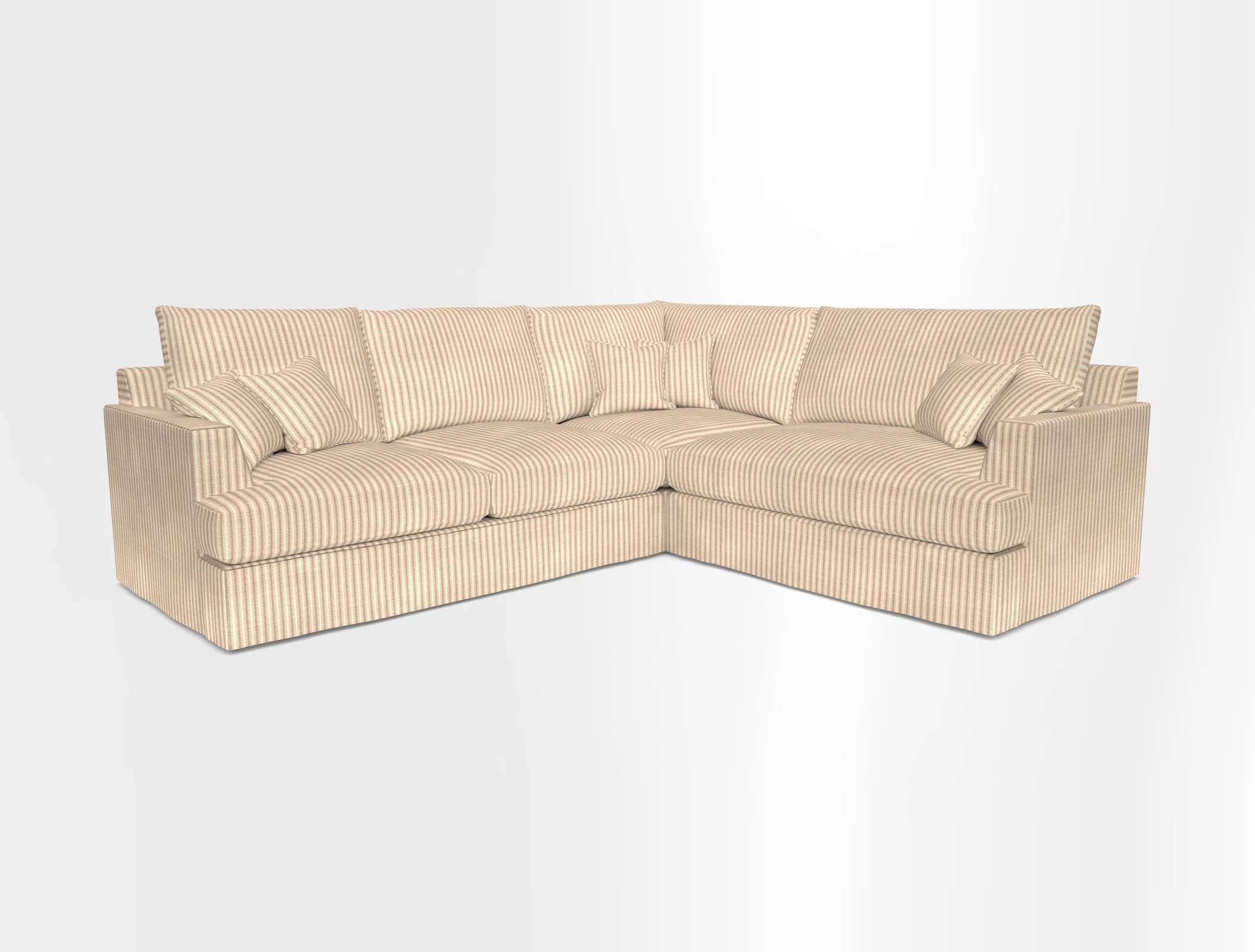Slingsby Medium Fitted Cover Corner Unit LHF in Two Tone Plain Biscuit.  Loose cover version available