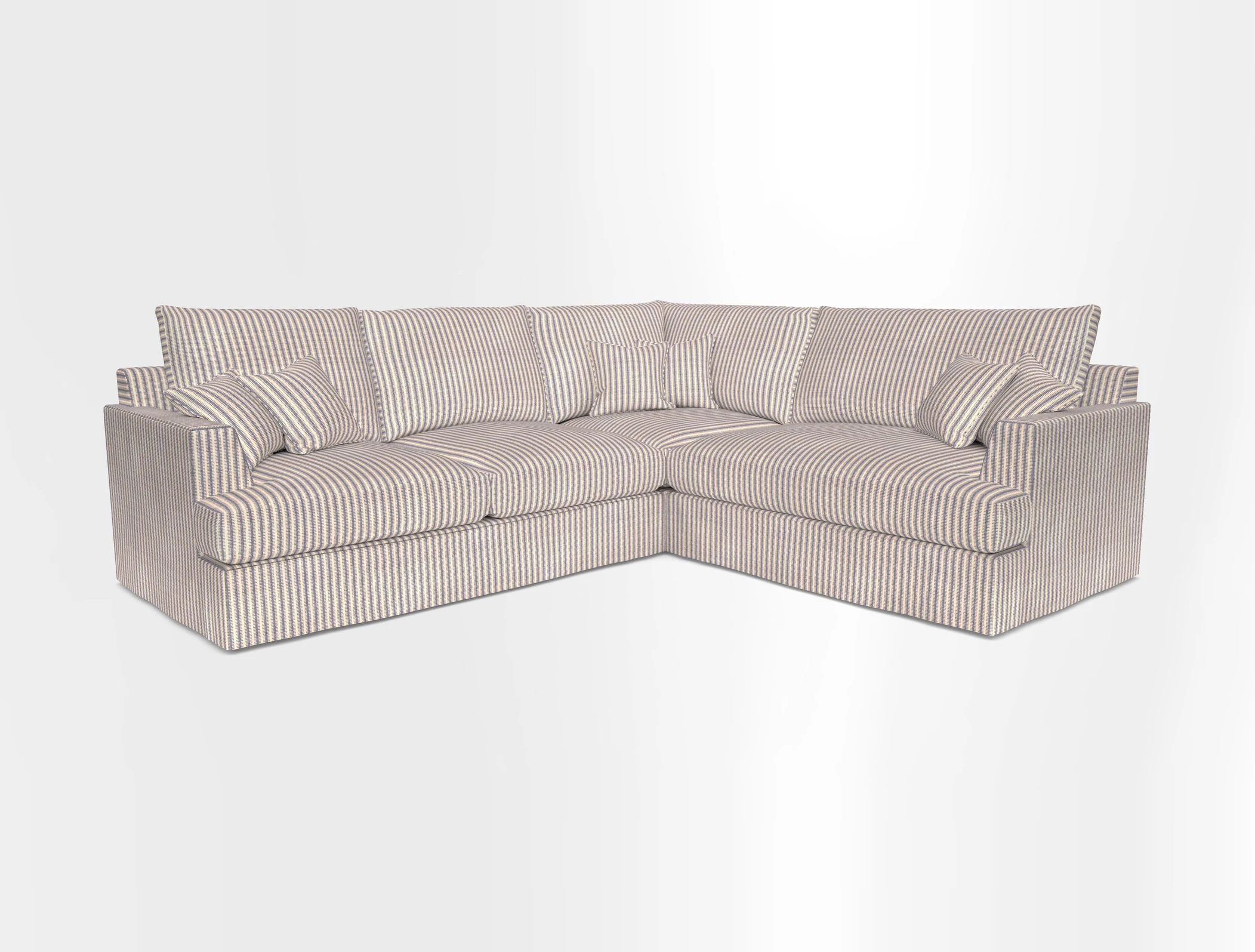 Slingsby Medium Fitted Cover Corner Unit LHF in Two Tone Plain Biscuit.  Loose cover version available