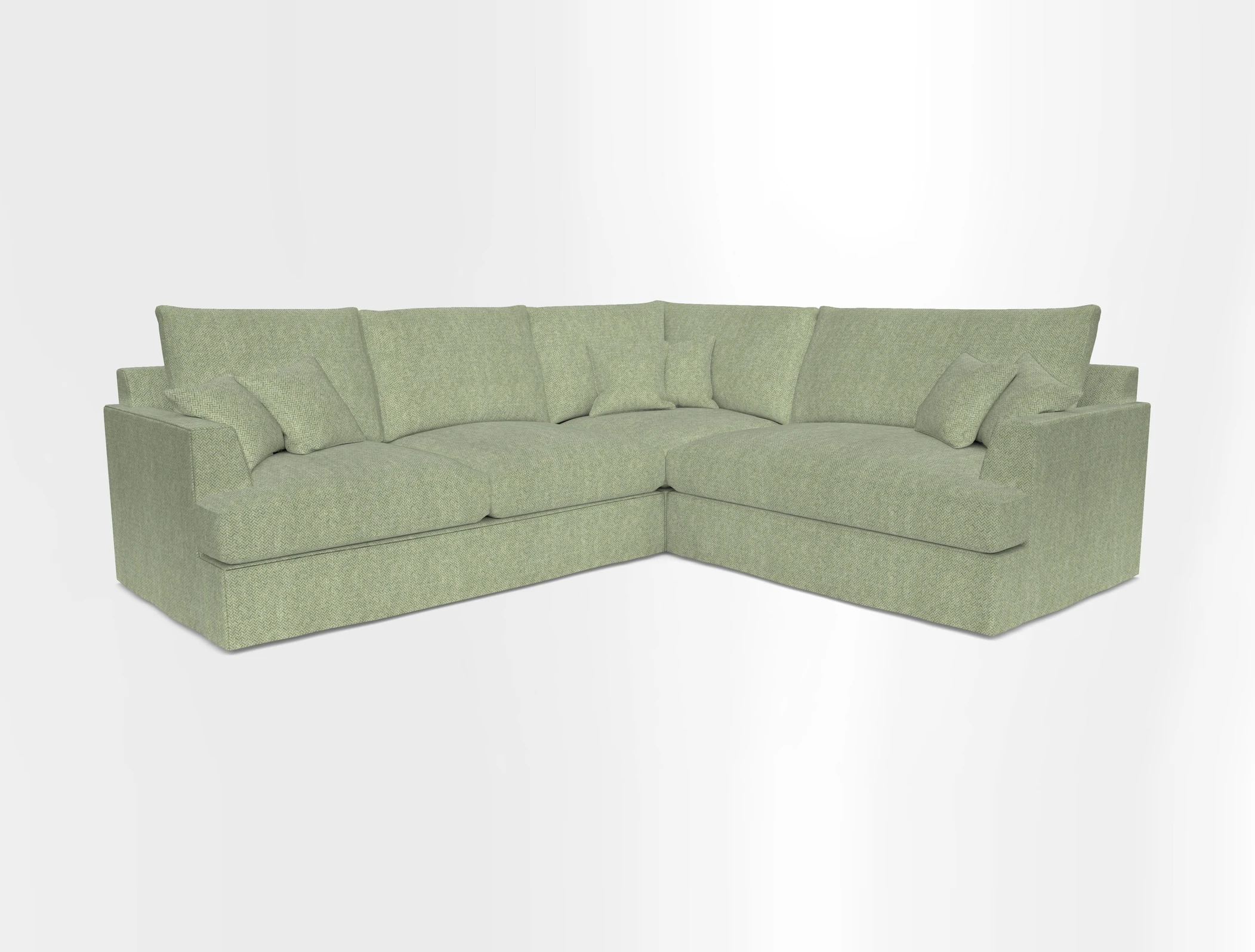 Slingsby Medium Fitted Cover Corner Unit LHF in Two Tone Plain Biscuit.  Loose cover version available