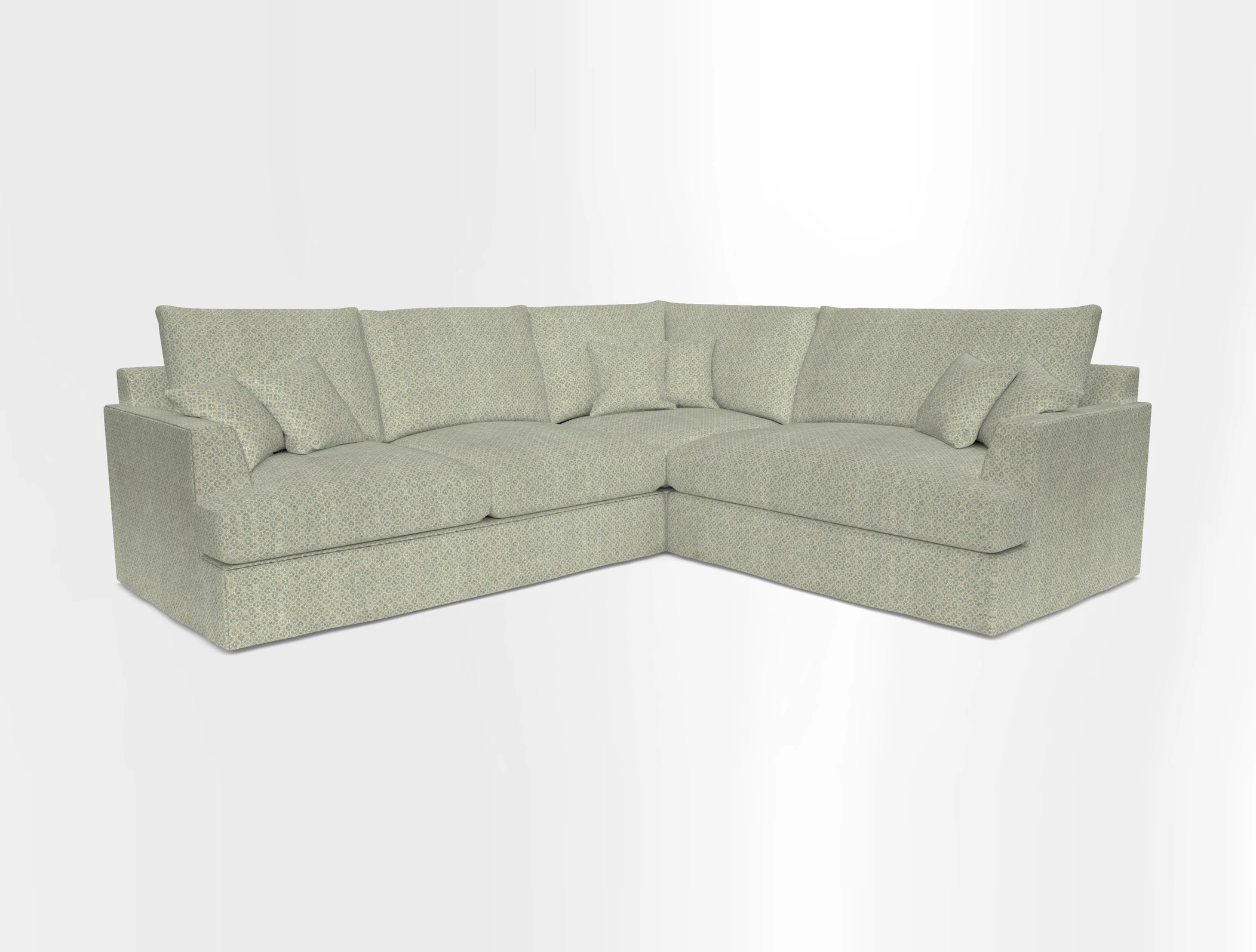 Slingsby Medium Fitted Cover Corner Unit LHF in Two Tone Plain Biscuit.  Loose cover version available