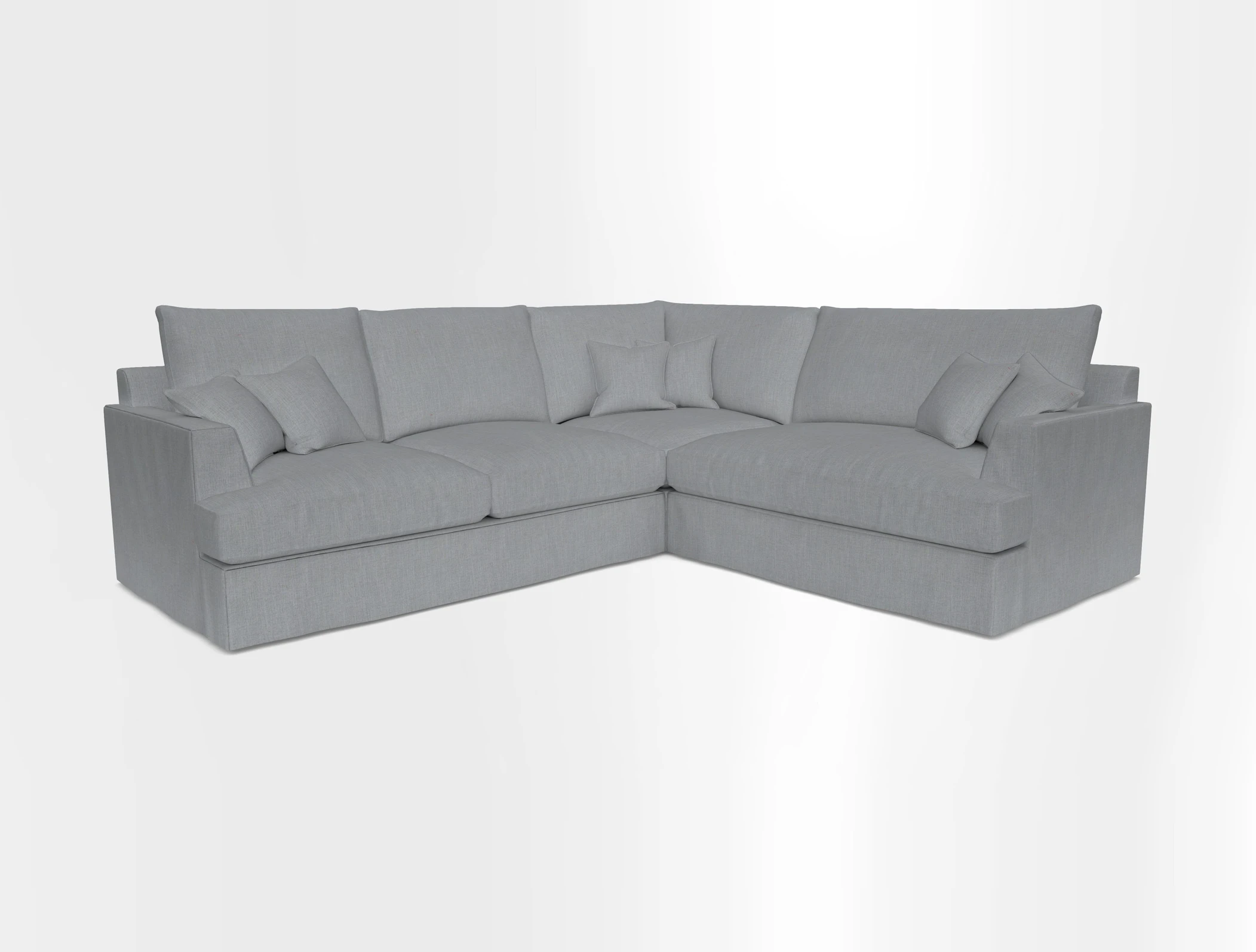 Slingsby Medium Fitted Cover Corner Unit LHF in Two Tone Plain Biscuit.  Loose cover version available