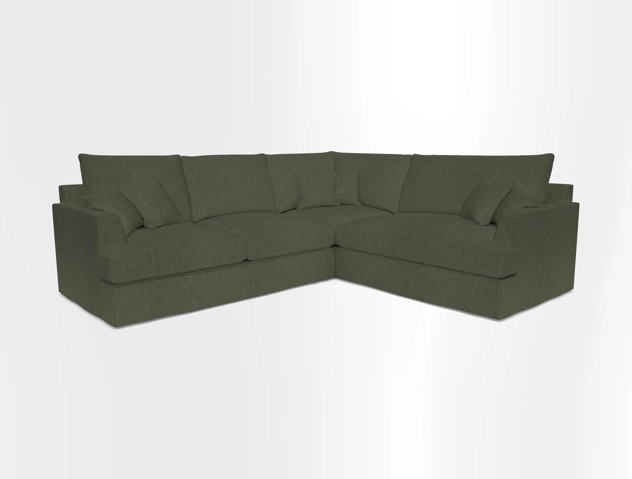 Slingsby Medium Fitted Cover Corner Unit LHF in Two Tone Plain Biscuit.  Loose cover version available