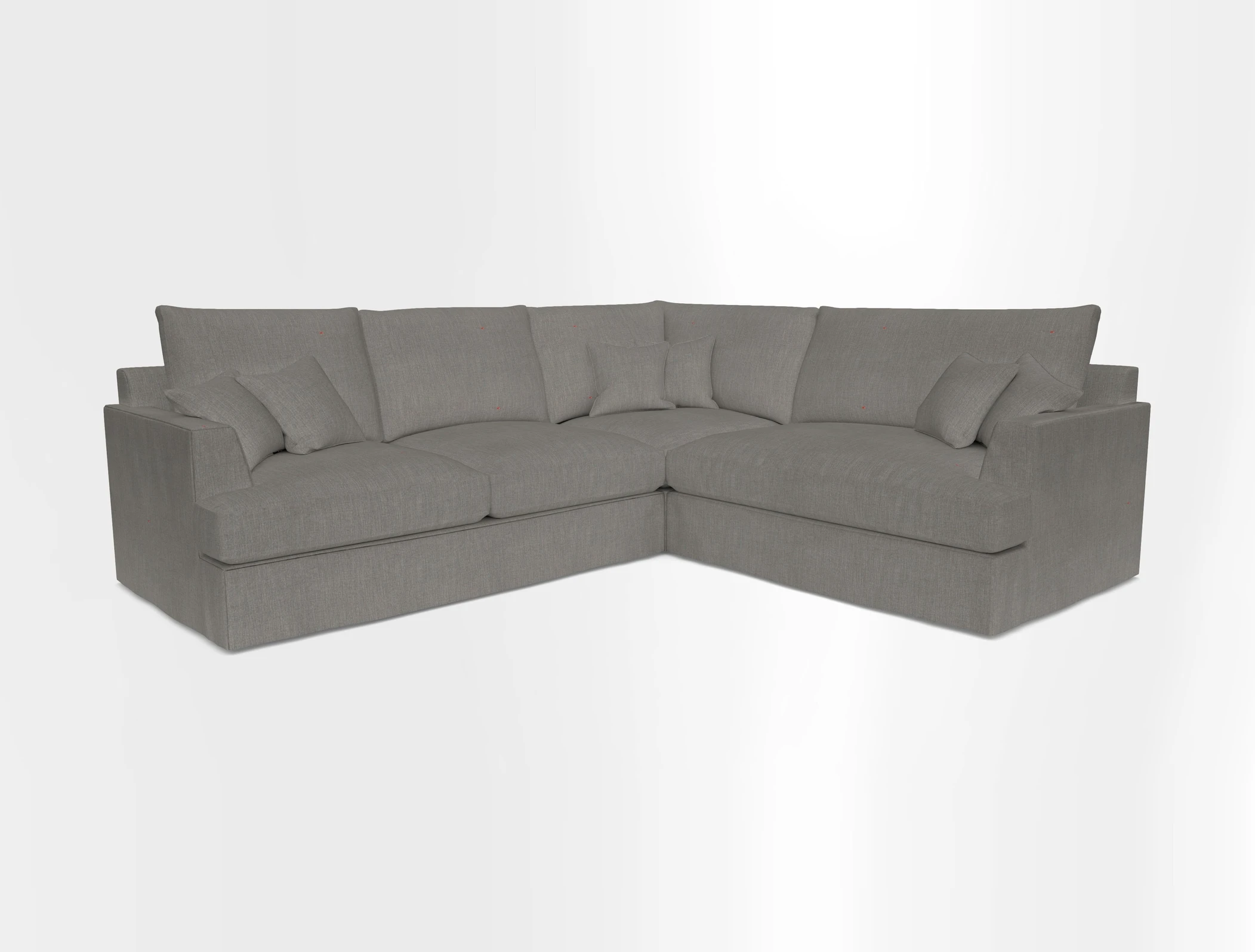 Slingsby Medium Fitted Cover Corner Unit LHF in Two Tone Plain Biscuit.  Loose cover version available