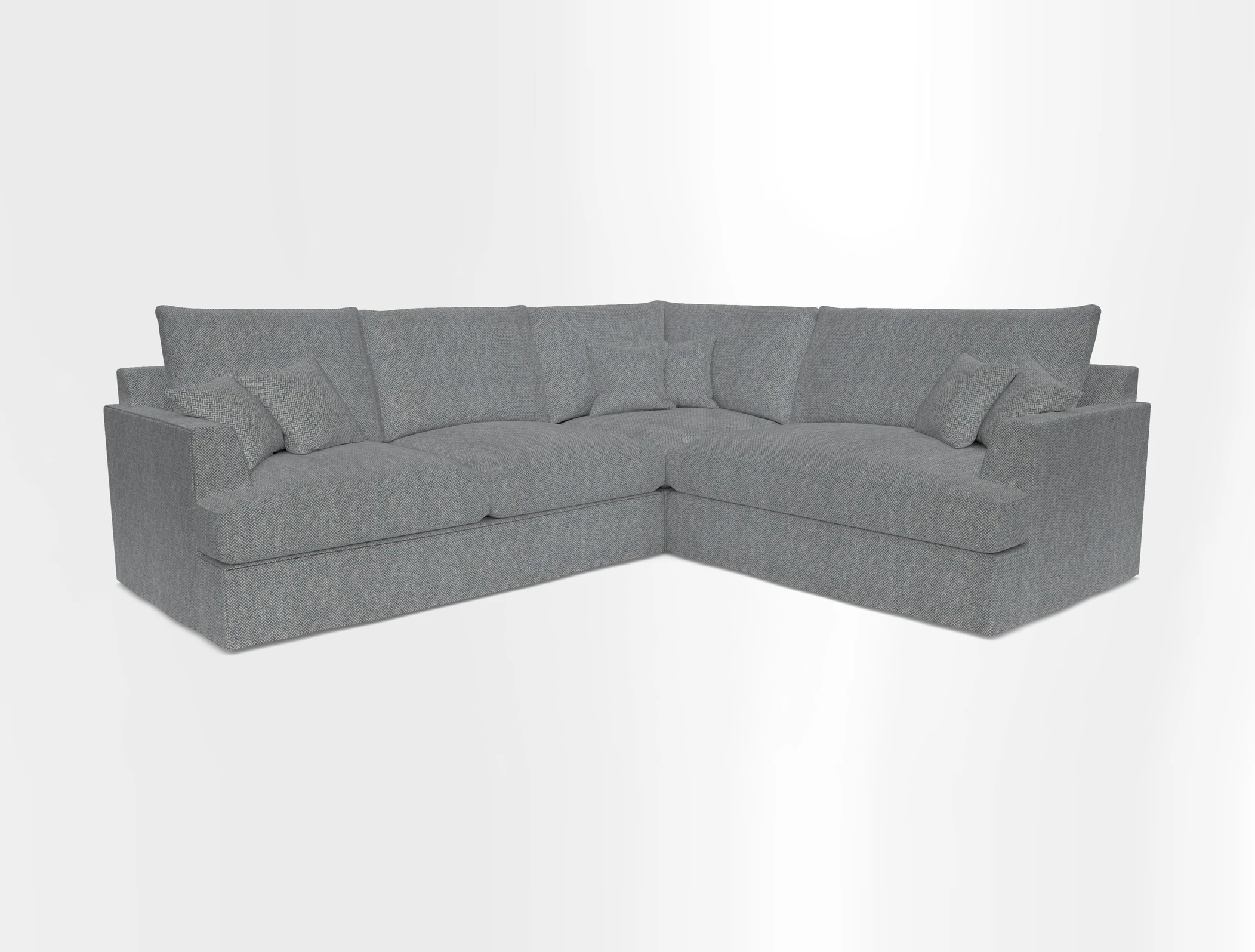 Slingsby Medium Fitted Cover Corner Unit LHF in Two Tone Plain Biscuit.  Loose cover version available