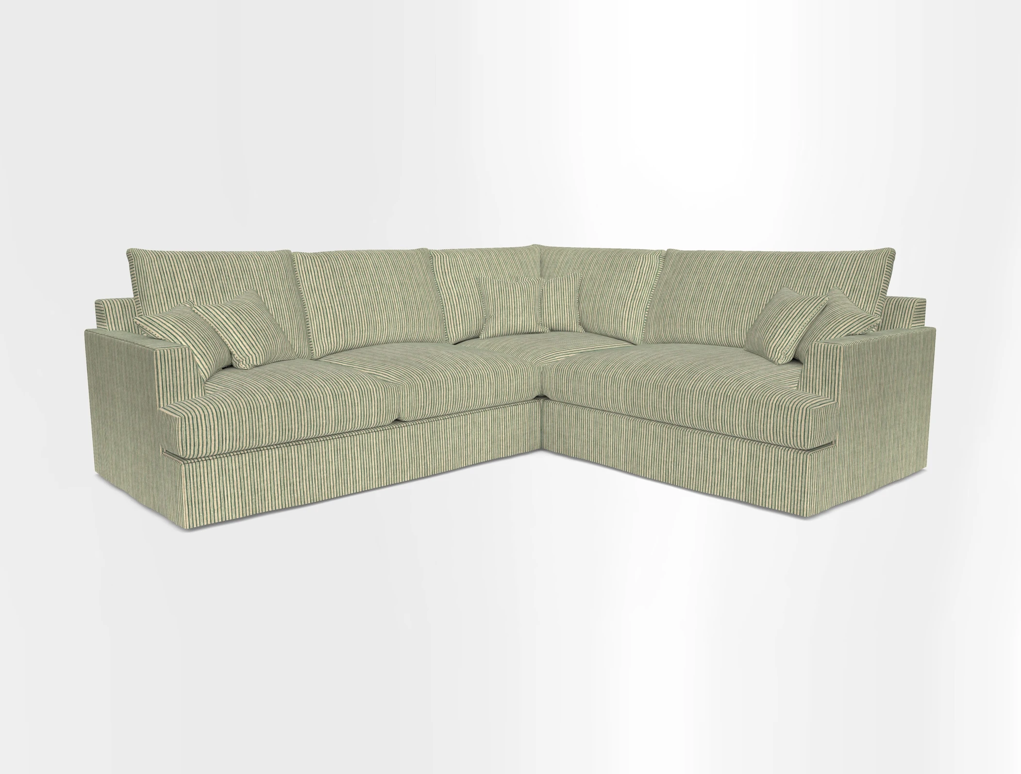 Slingsby Medium Fitted Cover Corner Unit LHF in Two Tone Plain Biscuit.  Loose cover version available
