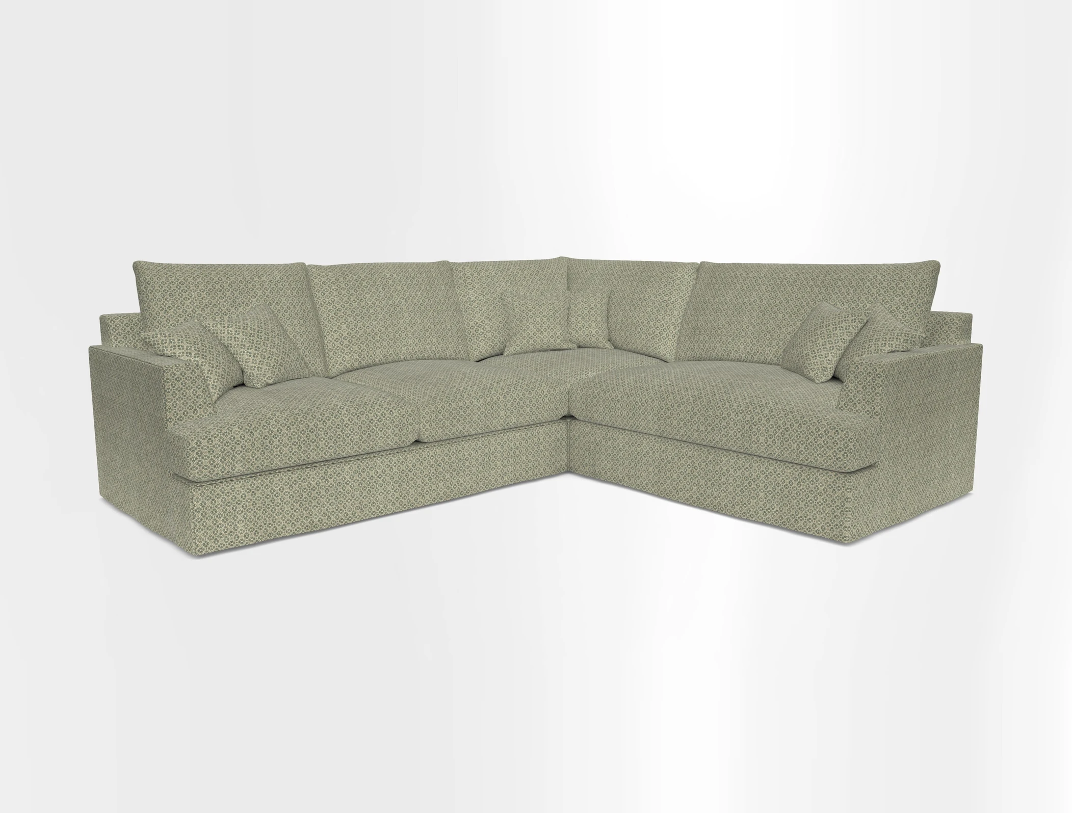 Slingsby Medium Fitted Cover Corner Unit LHF in Two Tone Plain Biscuit.  Loose cover version available