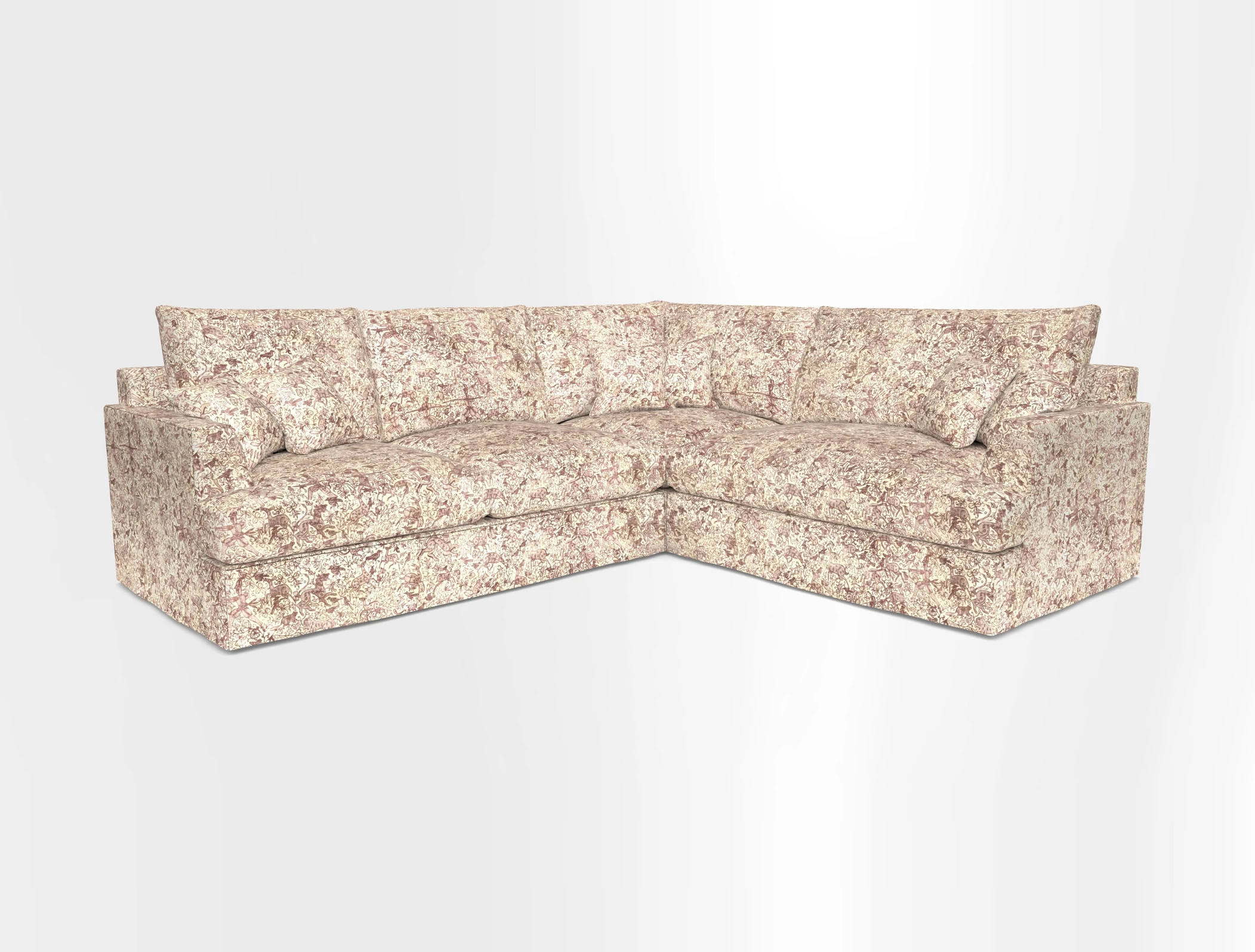 Slingsby Medium Fitted Cover Corner Unit LHF in Two Tone Plain Biscuit.  Loose cover version available
