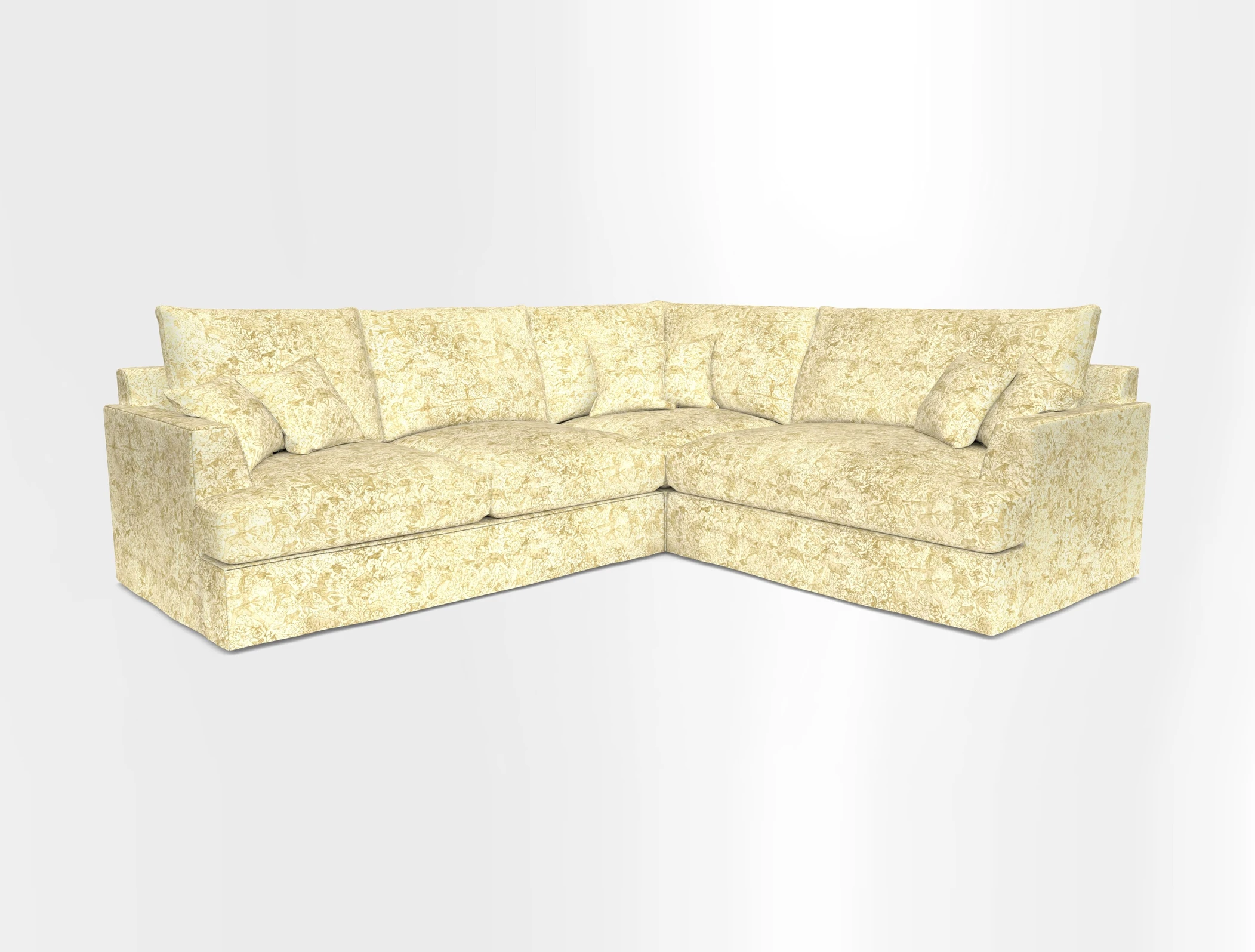 Slingsby Medium Fitted Cover Corner Unit LHF in Two Tone Plain Biscuit.  Loose cover version available