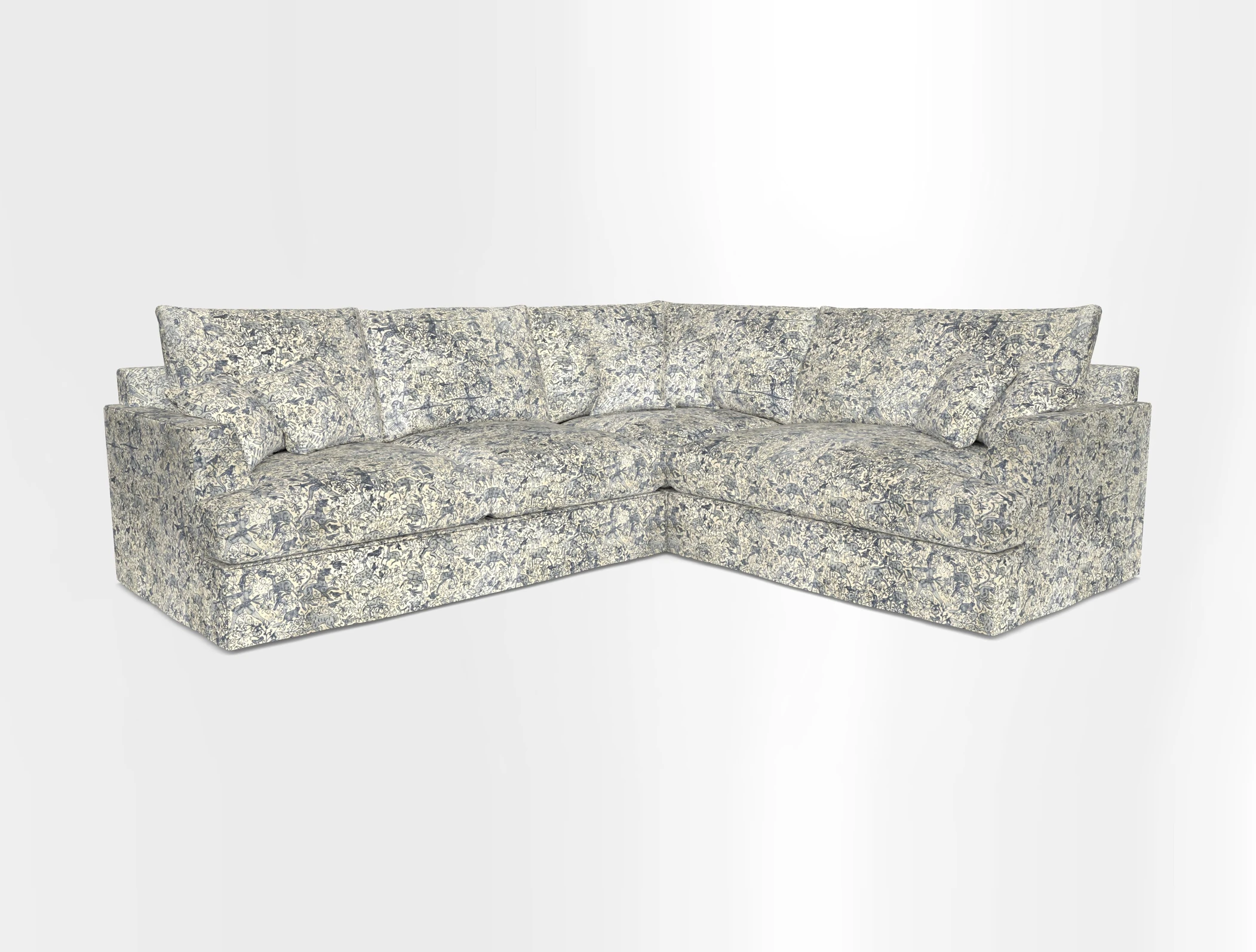 Slingsby Medium Fitted Cover Corner Unit LHF in Two Tone Plain Biscuit.  Loose cover version available