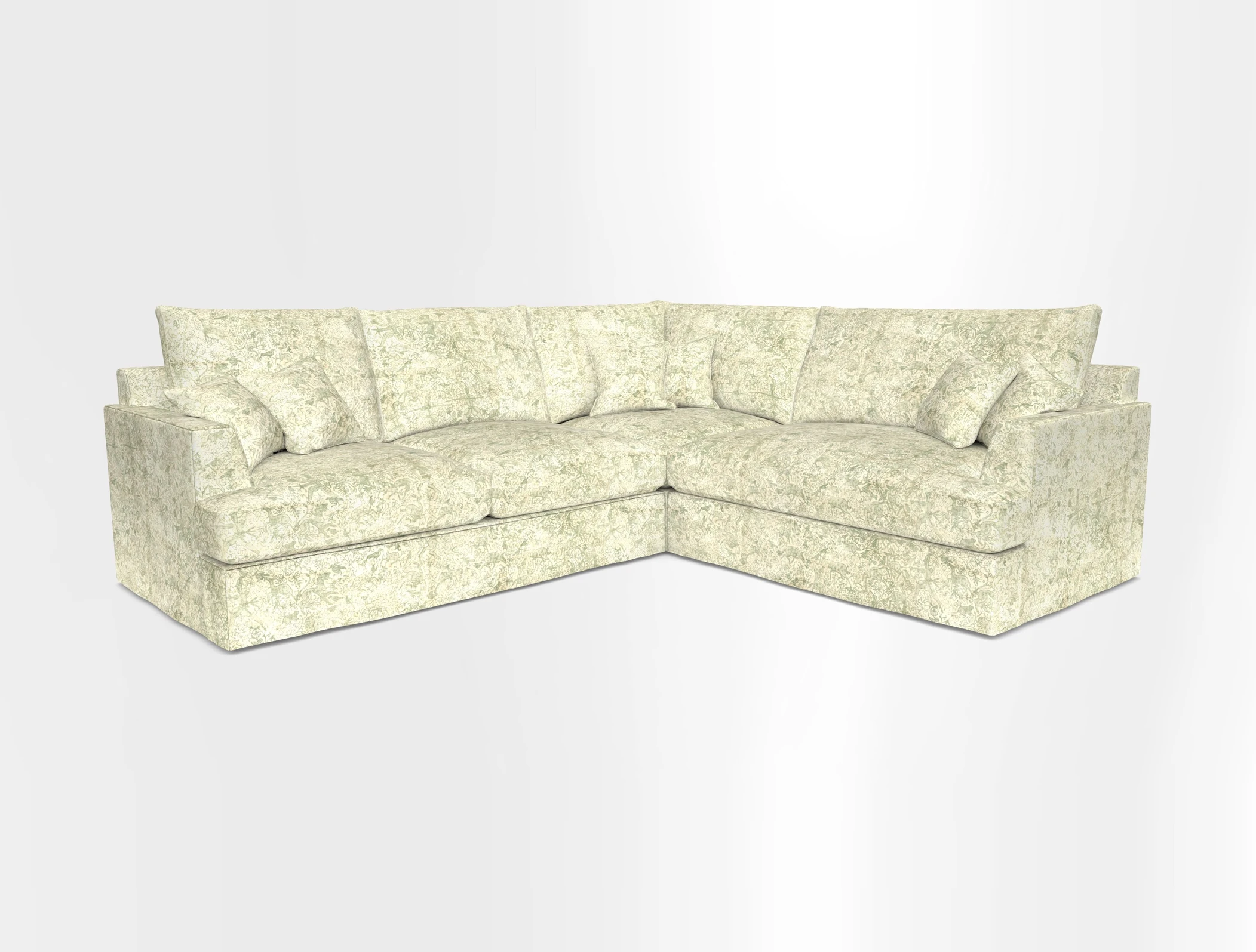 Slingsby Medium Fitted Cover Corner Unit LHF in Two Tone Plain Biscuit.  Loose cover version available