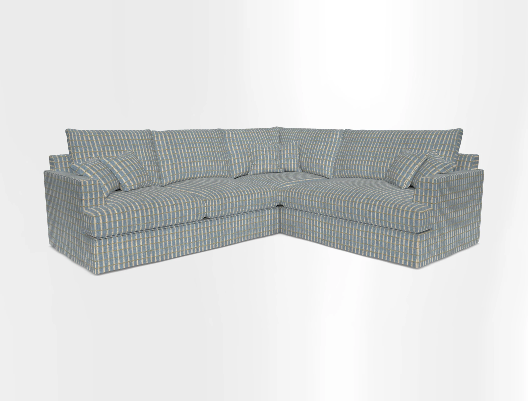 Slingsby Medium Fitted Cover Corner Unit LHF in Two Tone Plain Biscuit.  Loose cover version available
