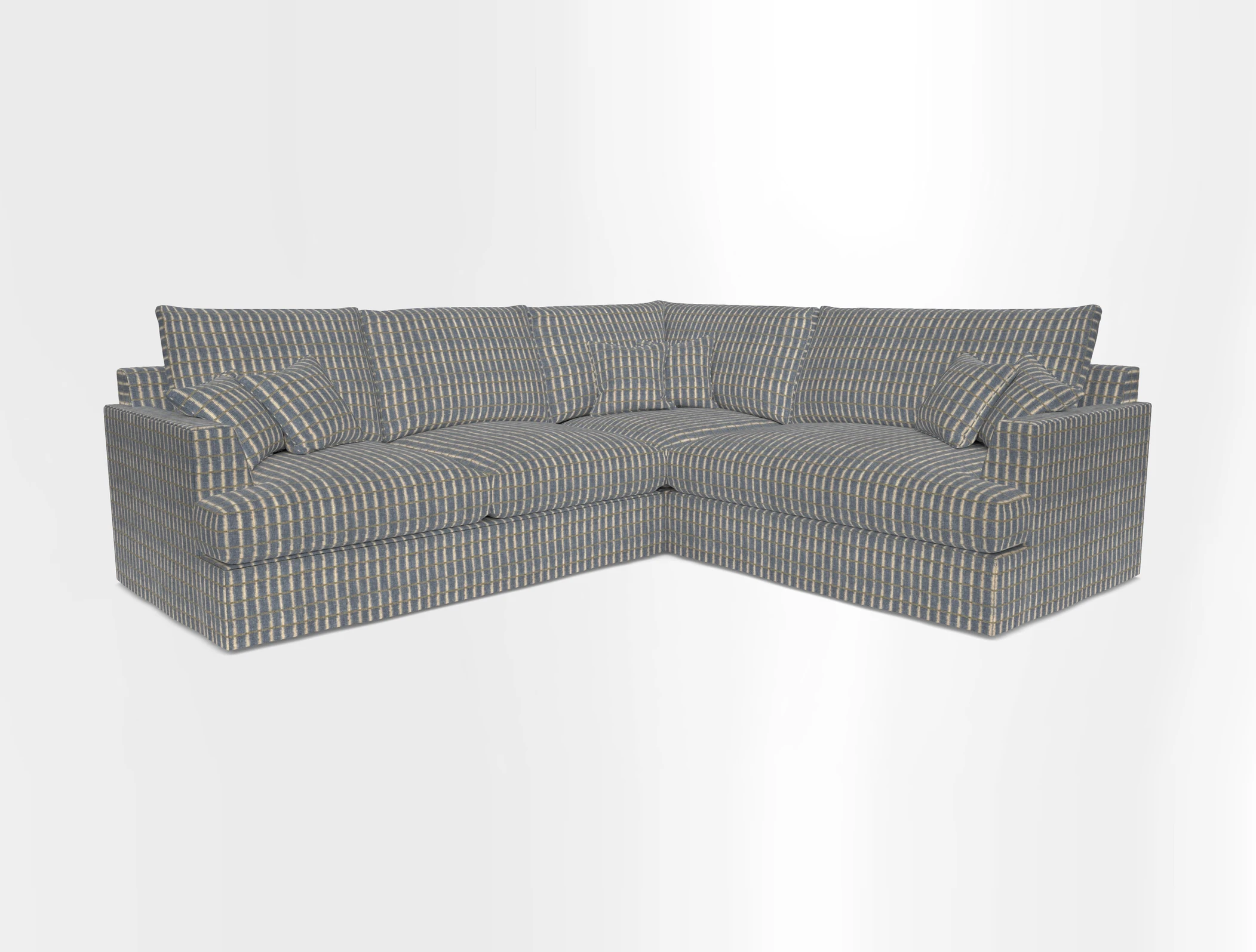 Slingsby Medium Fitted Cover Corner Unit LHF in Two Tone Plain Biscuit.  Loose cover version available