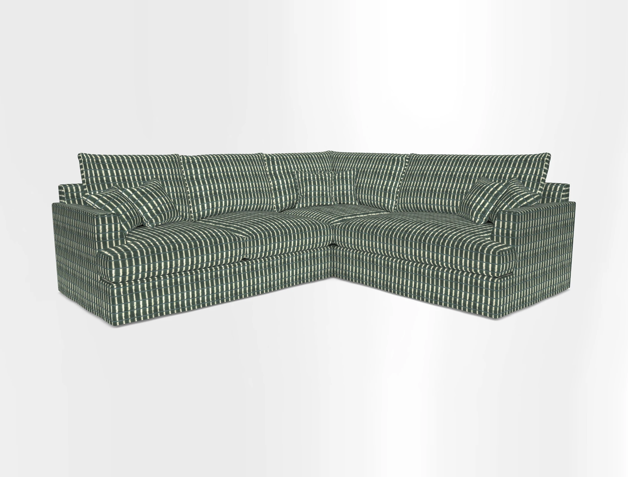 Slingsby Medium Fitted Cover Corner Unit LHF in Two Tone Plain Biscuit.  Loose cover version available