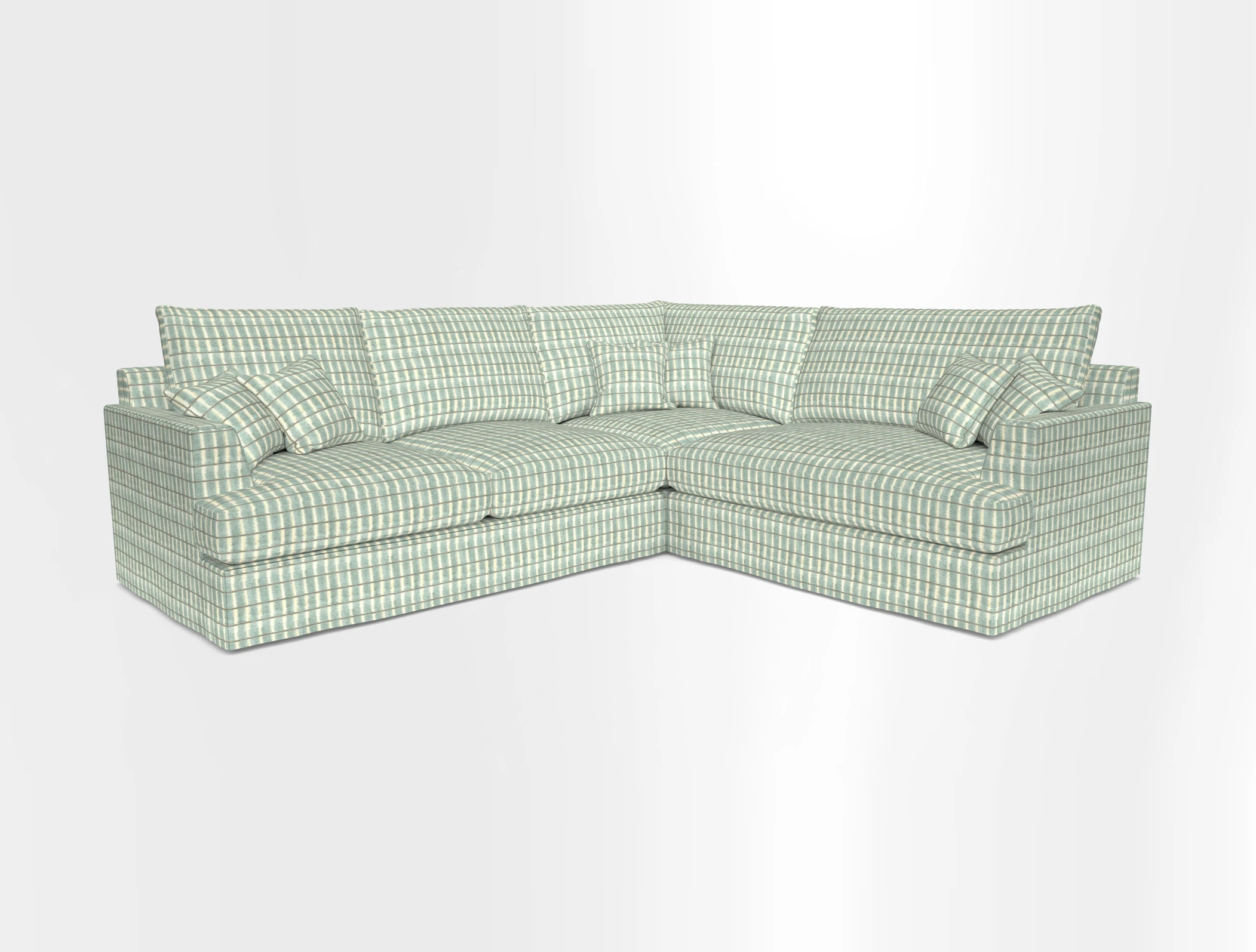 Slingsby Medium Fitted Cover Corner Unit LHF in Two Tone Plain Biscuit.  Loose cover version available