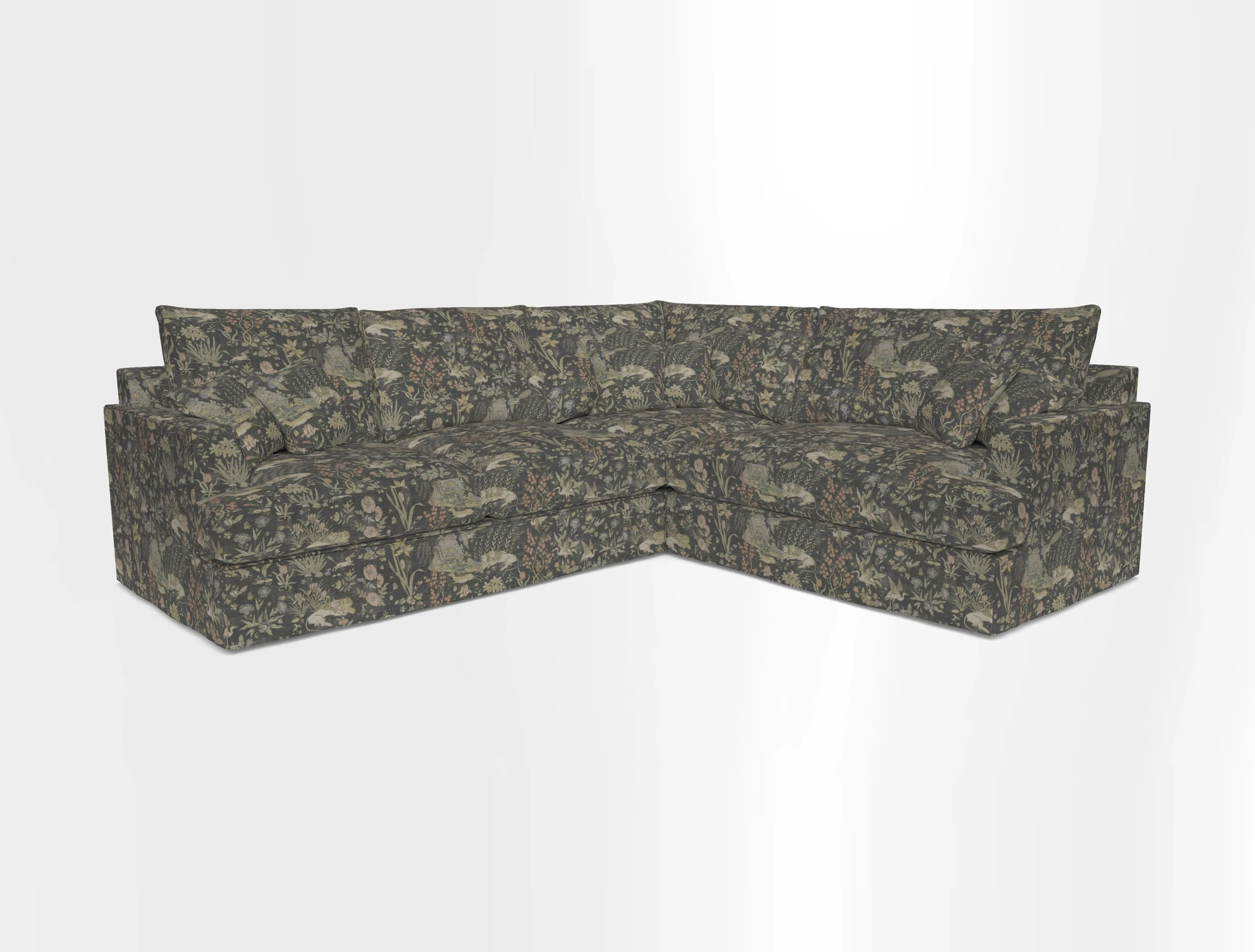 Slingsby Medium Fitted Cover Corner Unit LHF in Two Tone Plain Biscuit.  Loose cover version available